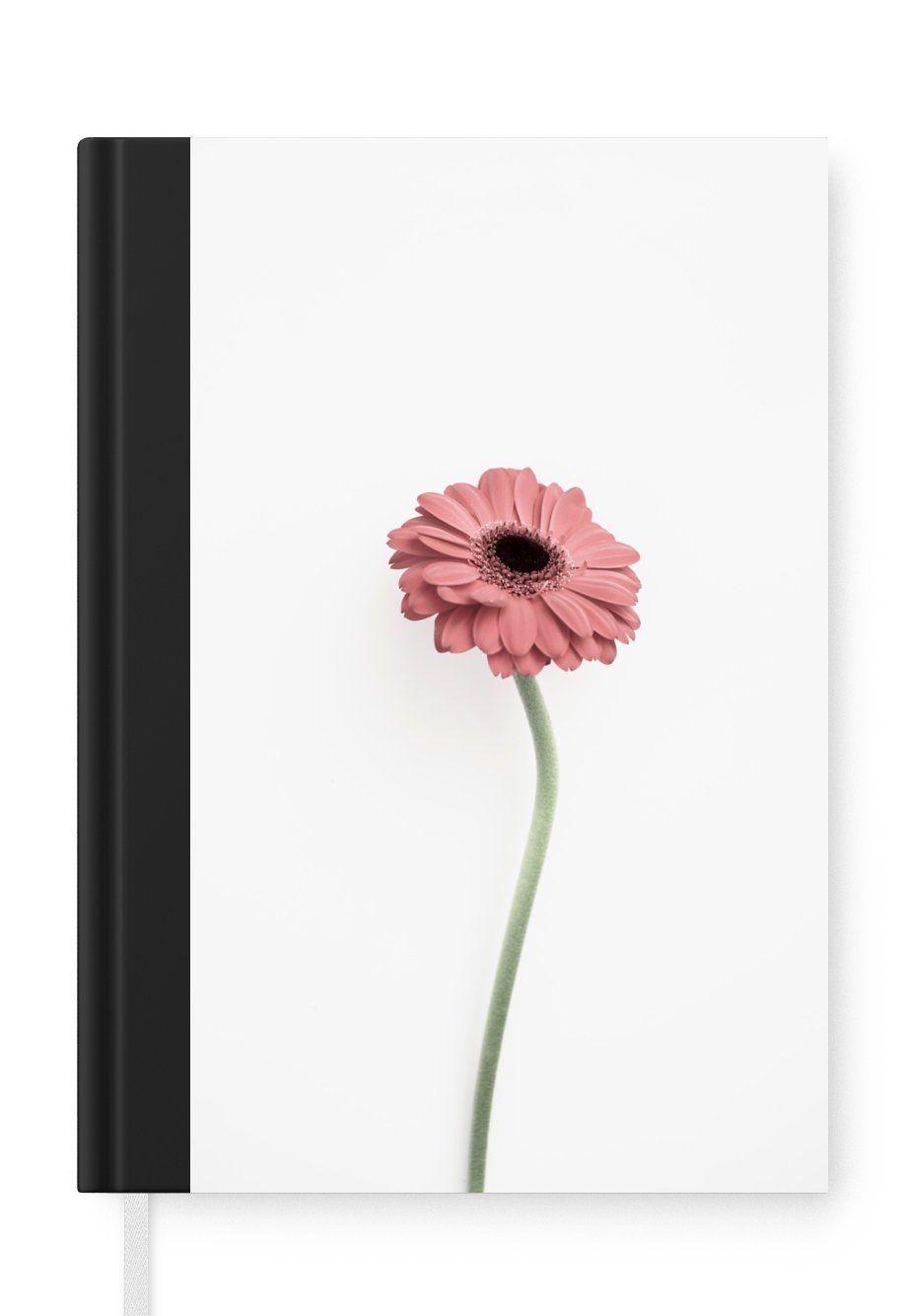 MuchoWow Notizbuch Blumen - Rosa - Natur - Weiß - Pflanze, Journal, Merkzettel, Tagebuch, Notizheft, A5, 98 Seiten, Haushaltsbuch