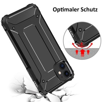 FITSU Handyhülle Outdoor Hülle für iPhone 11 Schwarz, Robuste Handyhülle Outdoor Case stabile Schutzhülle mit Eckenschutz
