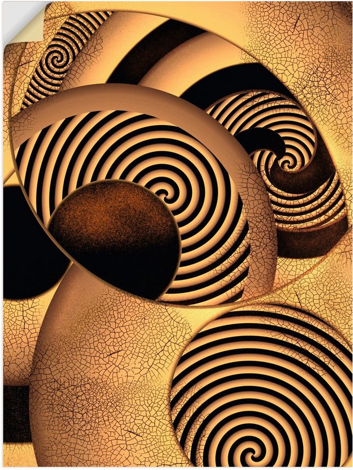 Artland Wandbild Kaffeebraun und Karamell, Muster (1 St), als Alubild,  Leinwandbild, Wandaufkleber oder Poster in versch. Größen