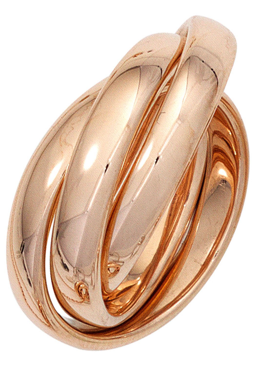 JOBO Goldring Ring Roségoldring Wickelring verschlungen, 585 Roségold