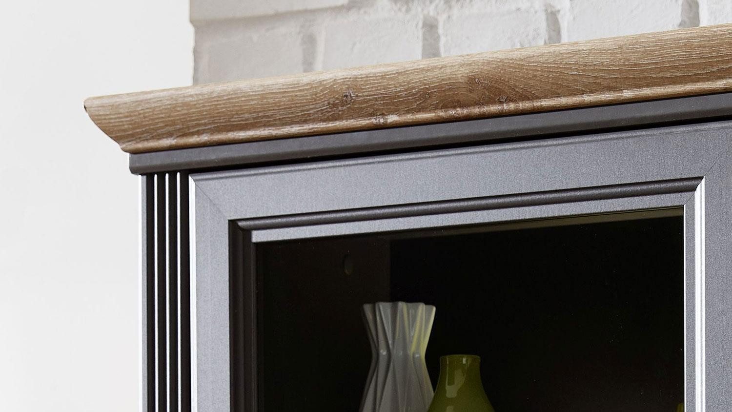 Innostyle Wohnwand Wohnwand 2 Jasmin Anbauwand in graphit und Artisan Eiche 299x204, (4-St)