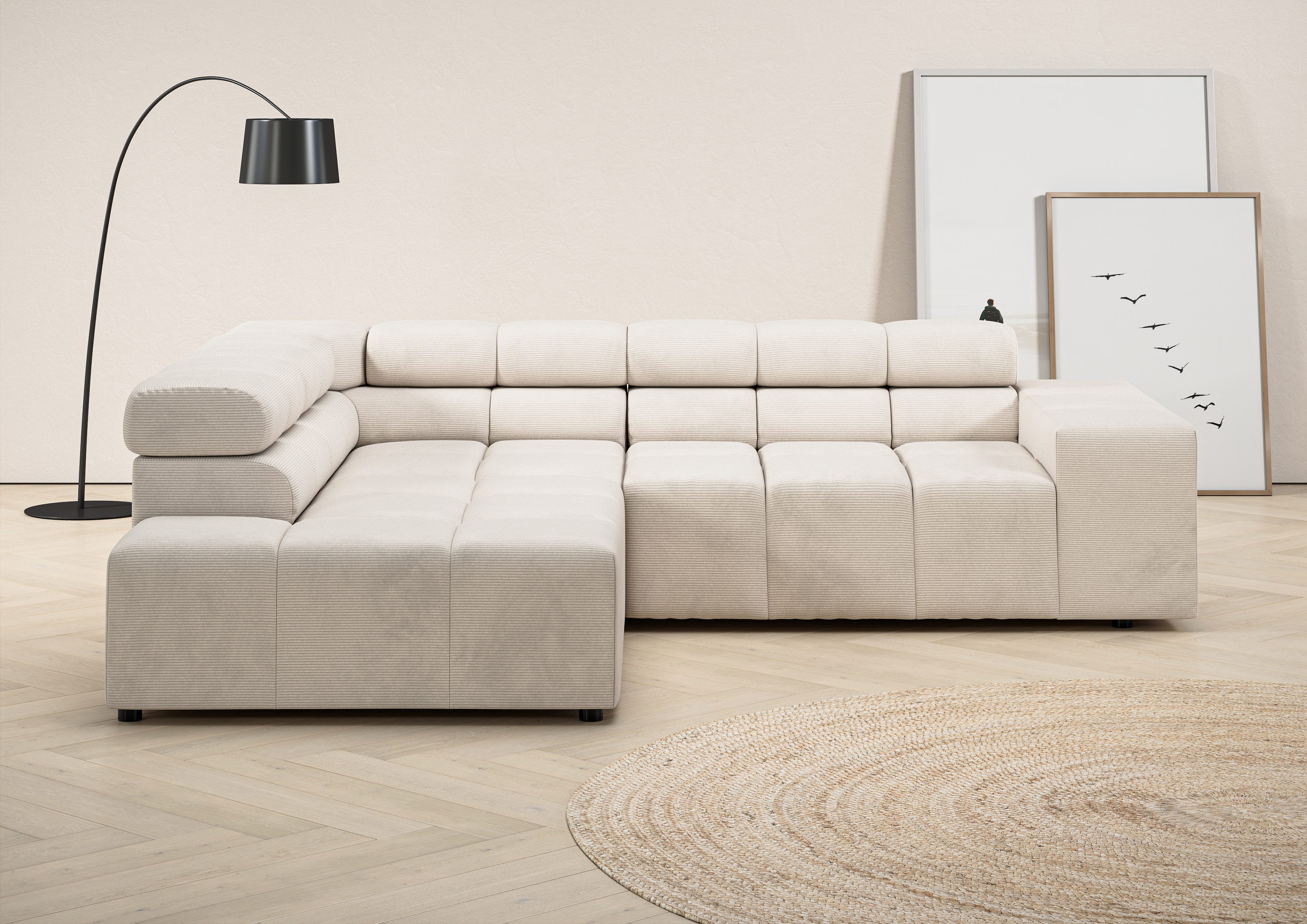 INOSIGN Ecksofa Ancona, incl. Kopfteilverstellung + günstig online kaufen