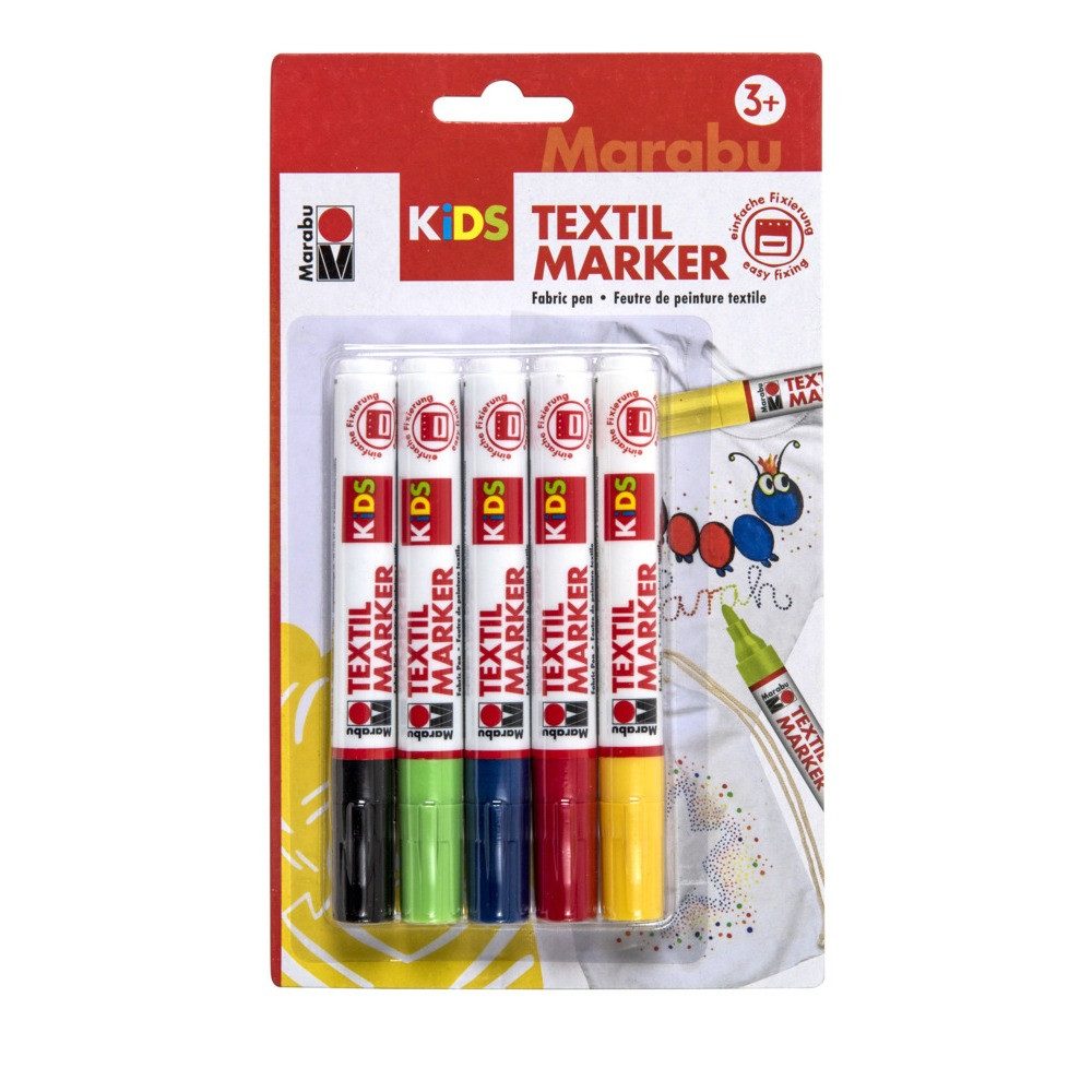 Marabu Textilmarker Marabu KiDS Textilmarker Set 5 Teile