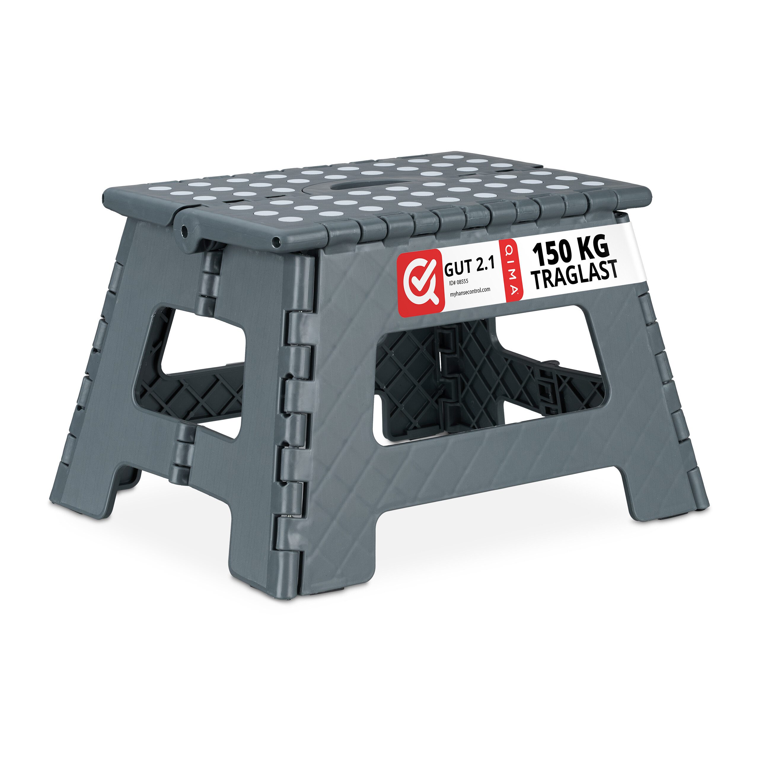 relaxdays Sitzhocker Klapphocker faltbar M, Dunkelgrau günstig online kaufen