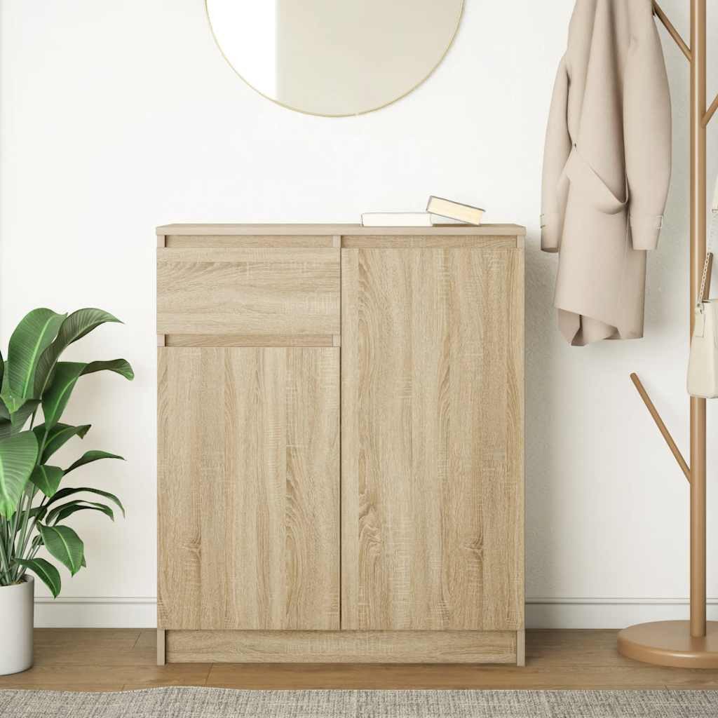 vidaXL Sideboard Sideboard mit Schublade Sonoma-Eiche 71x35x84 cm Holzwerks günstig online kaufen