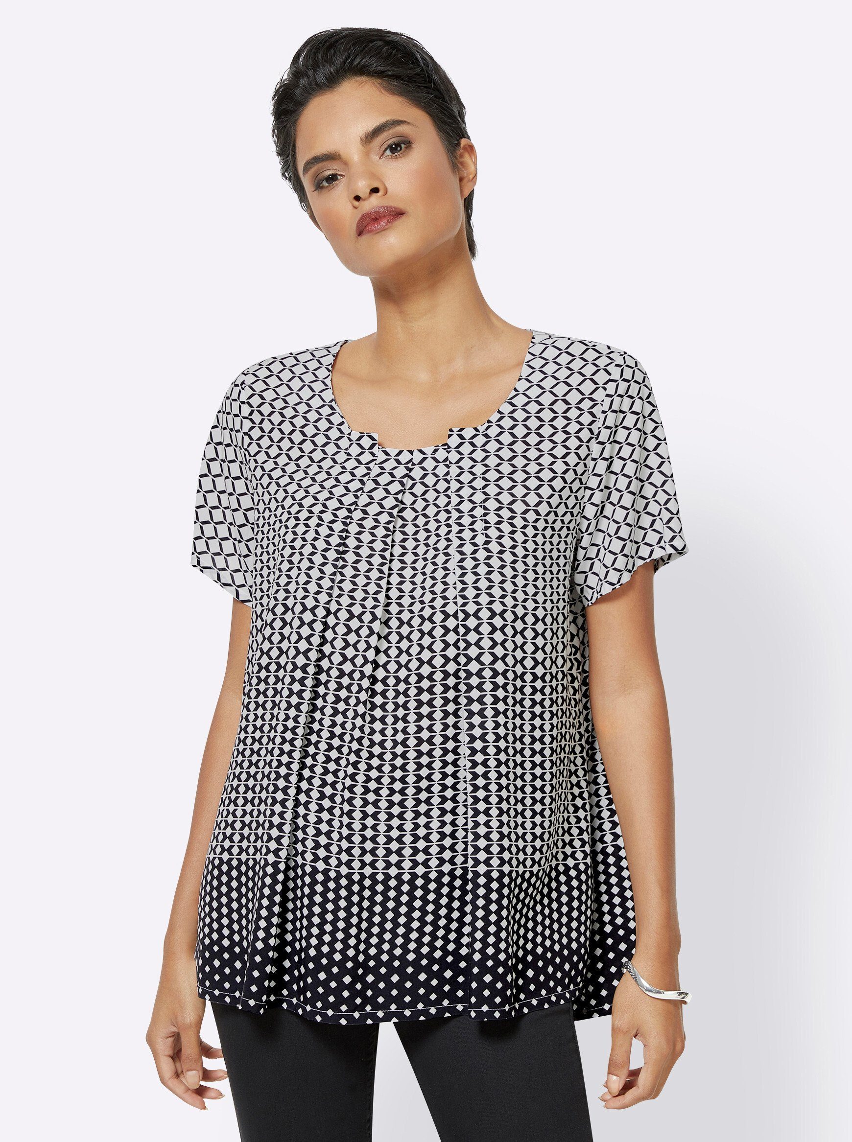 creation L Klassische Bluse Kurzarmbluse günstig online kaufen