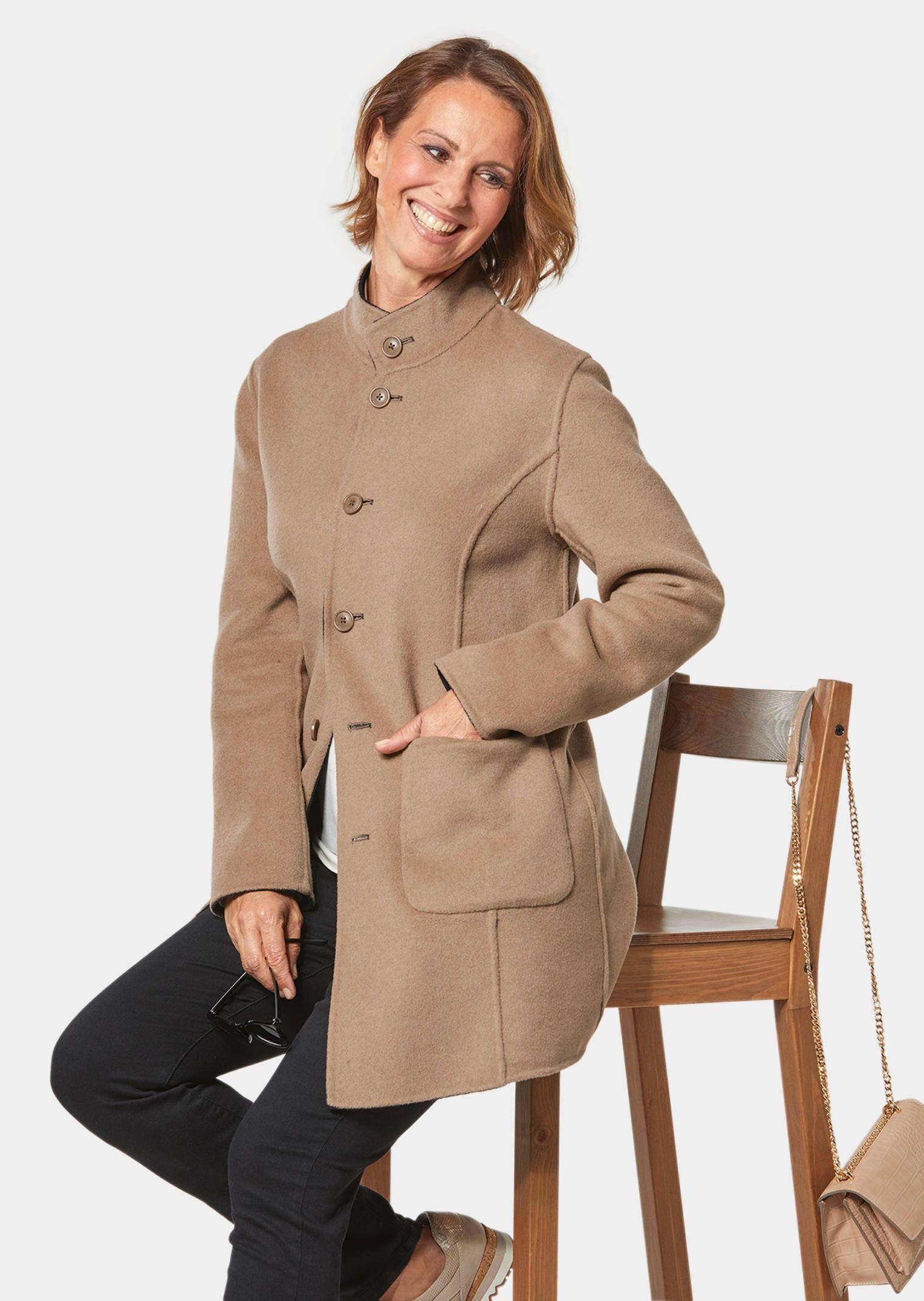 GOLDNER Kurzmantel Kurzgröße: Hochwertiger Wendemantel