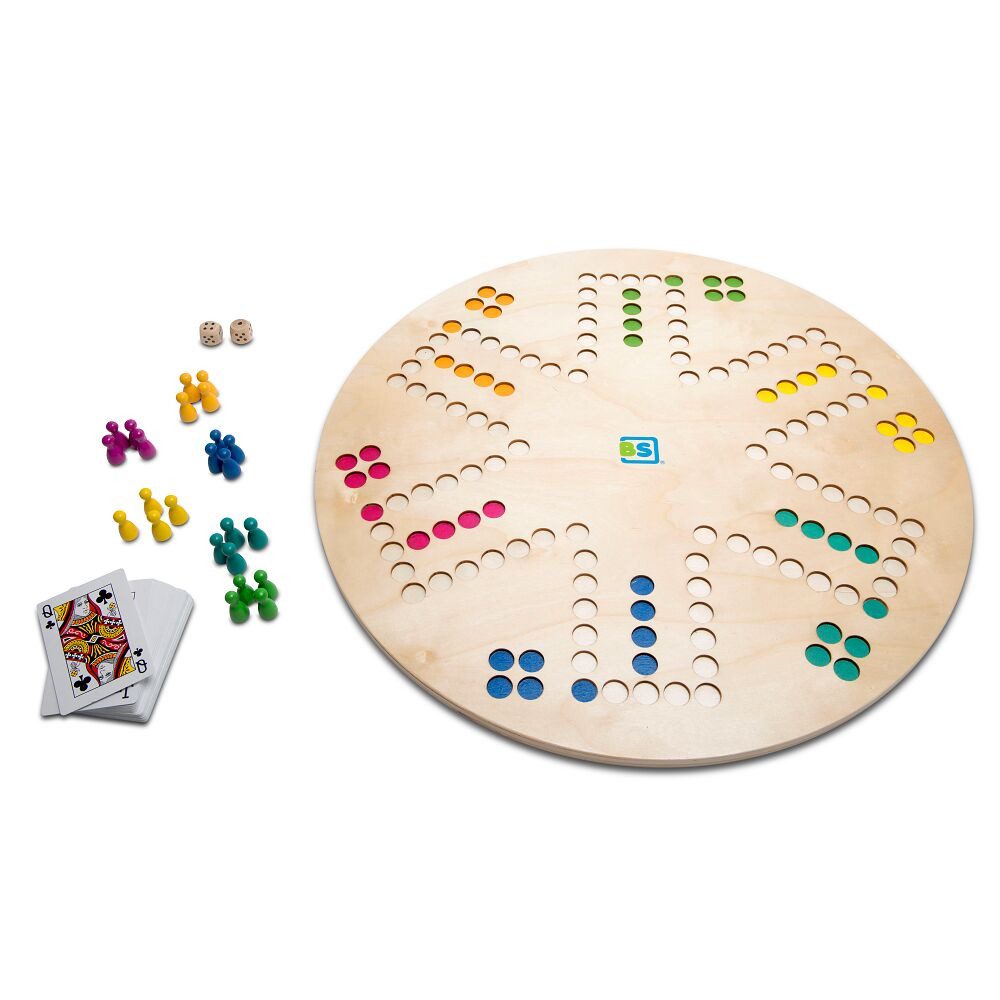BS Toys Spielesammlung Gesellschaftsspiel Tock & Goose, Spiel aus Tock, Gänsespiel und Ludo