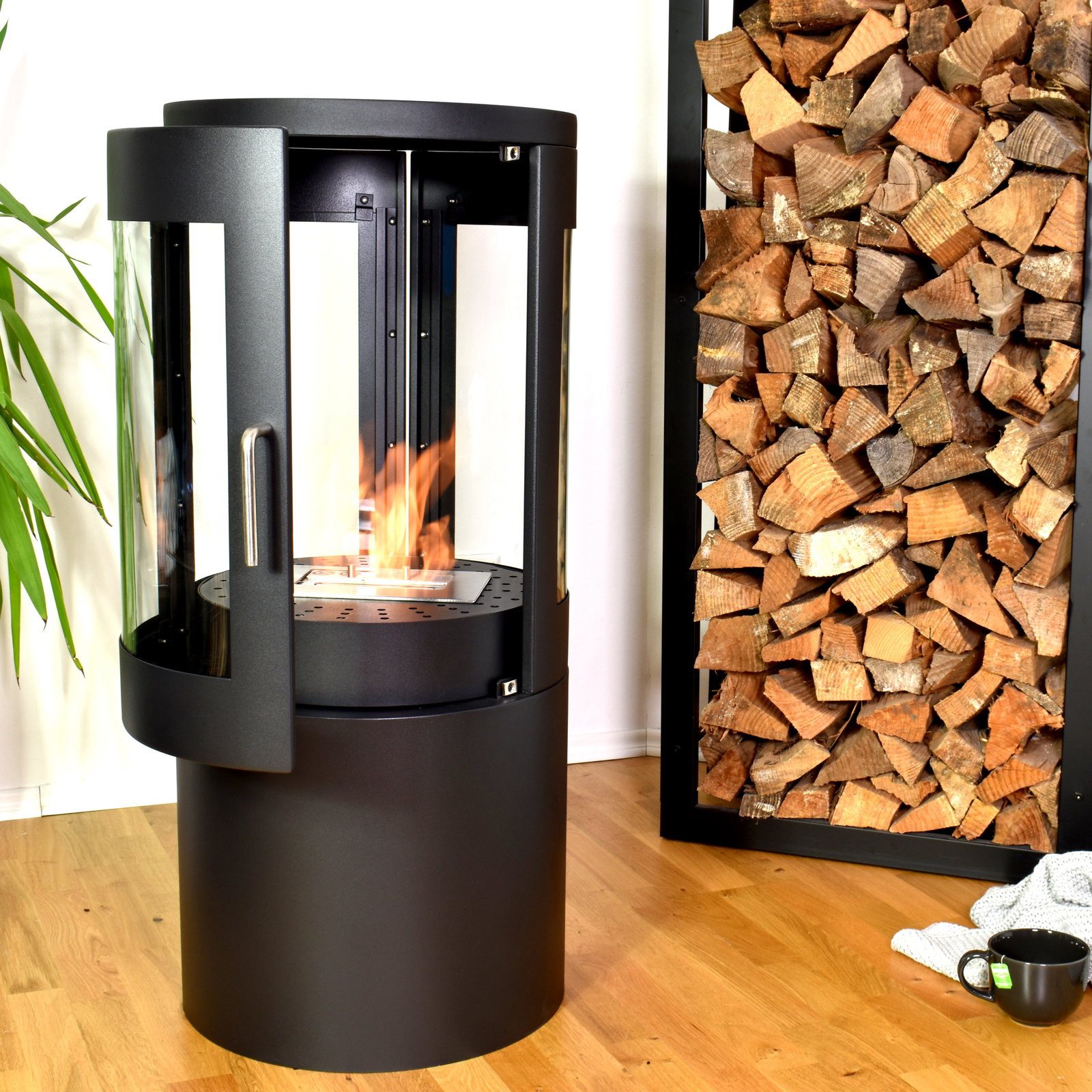 GLOW FIRE Echtfeuer-Dekokamin Ethanolkamin Nordkapp Bioethanol Kamin, Sicherheitsbrenner,2 KW Heizleistung,4h Brenndauer – Bild 3 von 5