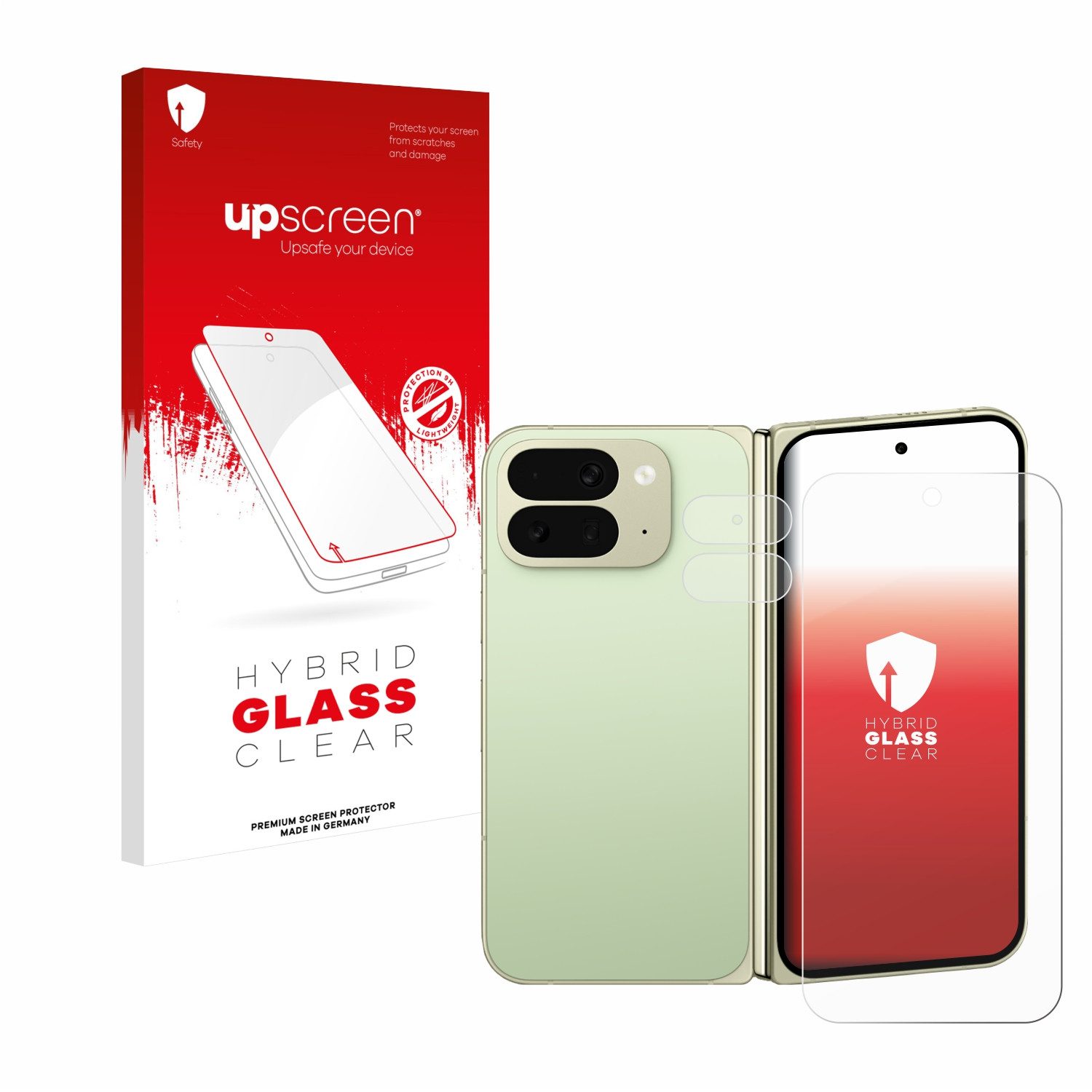 upscreen Displayschutzglas Folie für Google Pixel 10 Pro Fold (Display+Kamera), Schutzfolie Glas Panzer Display Schutz klar