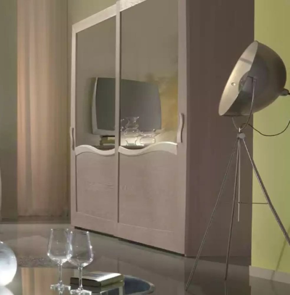 Xlmoebel Schwebetürenschrank Hochwertiger Schrank für das Schlafzimmer aus Italienischem Echtholz (Kleiderschrank) Hergestellt in Europa