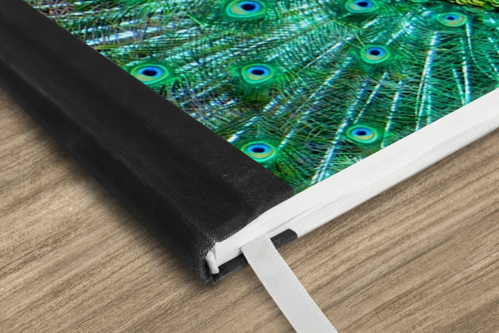 Thumbnail - MuchoWow Notizbuch Pfau mit blau-grünem Gefieder, Notebook, Notizblock a5, Tagebuch, Journal Liniert