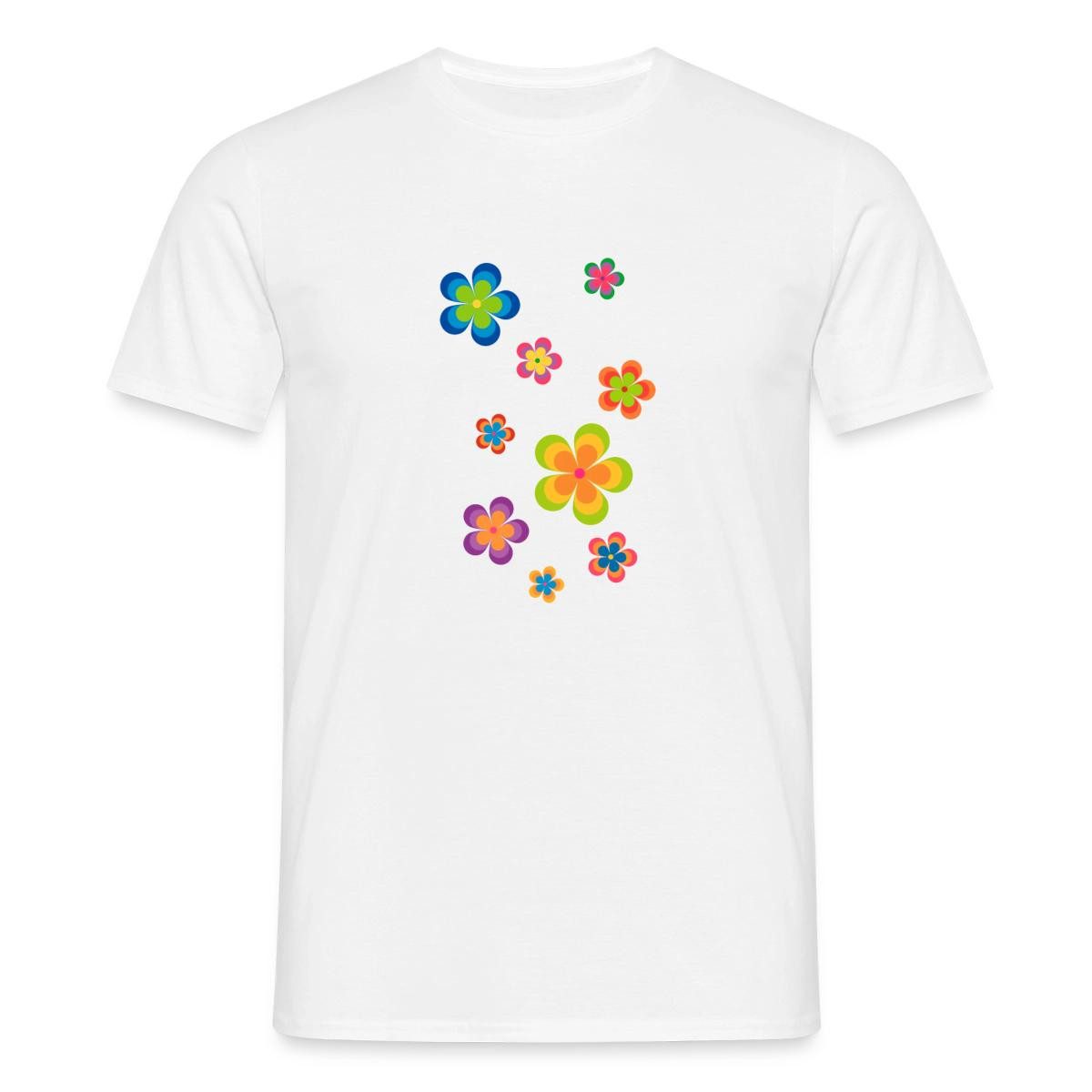 Spreadshirt T-Shirt Hippie Flower Power Blumen Männer T-Shirt (1-tlg)
