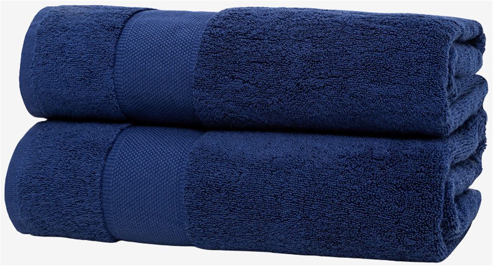 Wolkenfeld Duschtücher Premium Low-Twist Baumwolle 550 g/m² – 2 große Duschtücher, Frottier (2-St), 70×140 cm – weich, saugfähig und ideal für Bad & Wellness