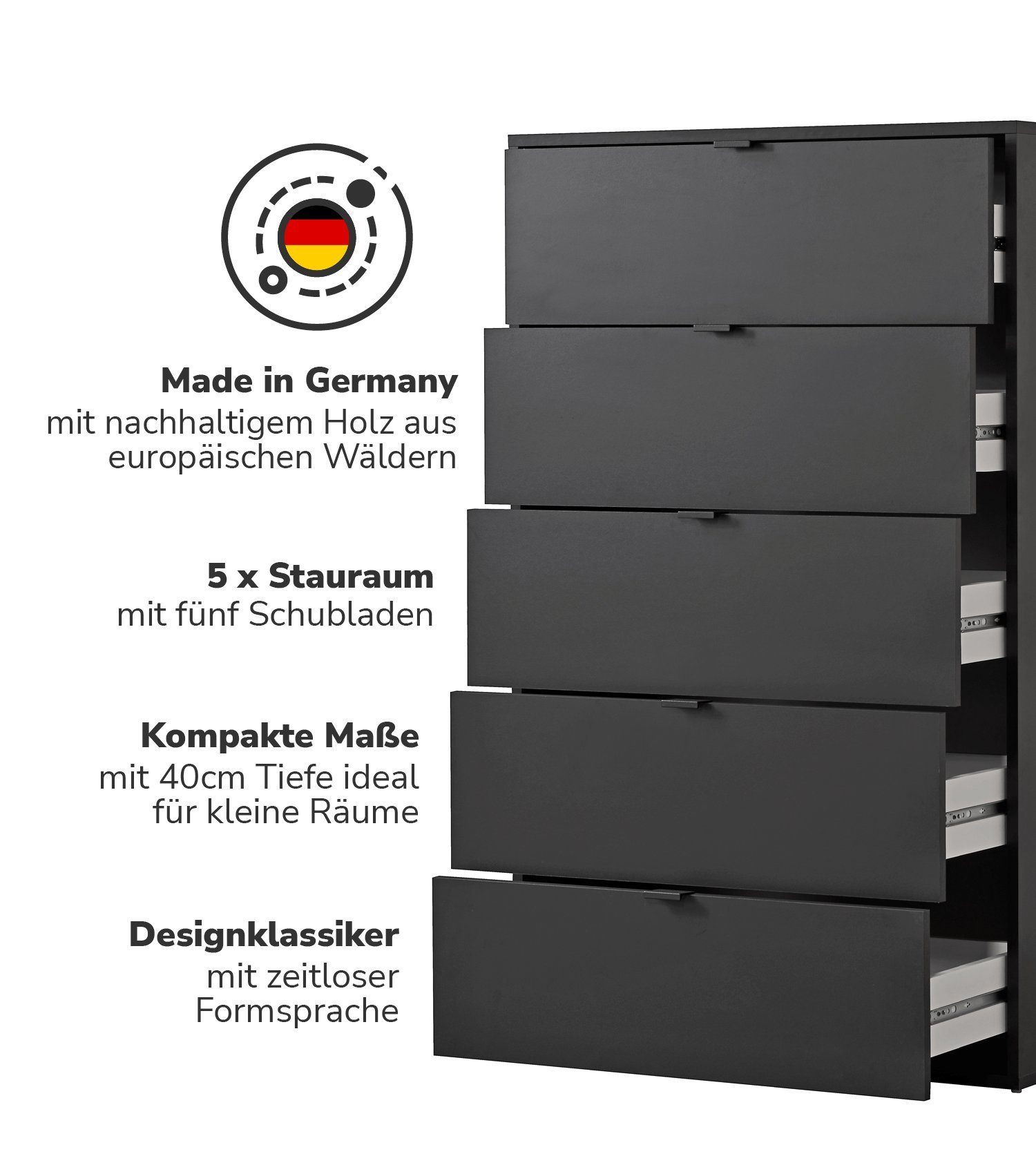 mokebo Sideboard Die Stilvolle (80x117x40cm, mit günstig online kaufen