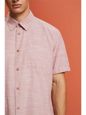 edc by Esprit Kurzarmhemd Button-Down-Hemd aus Baumwolle