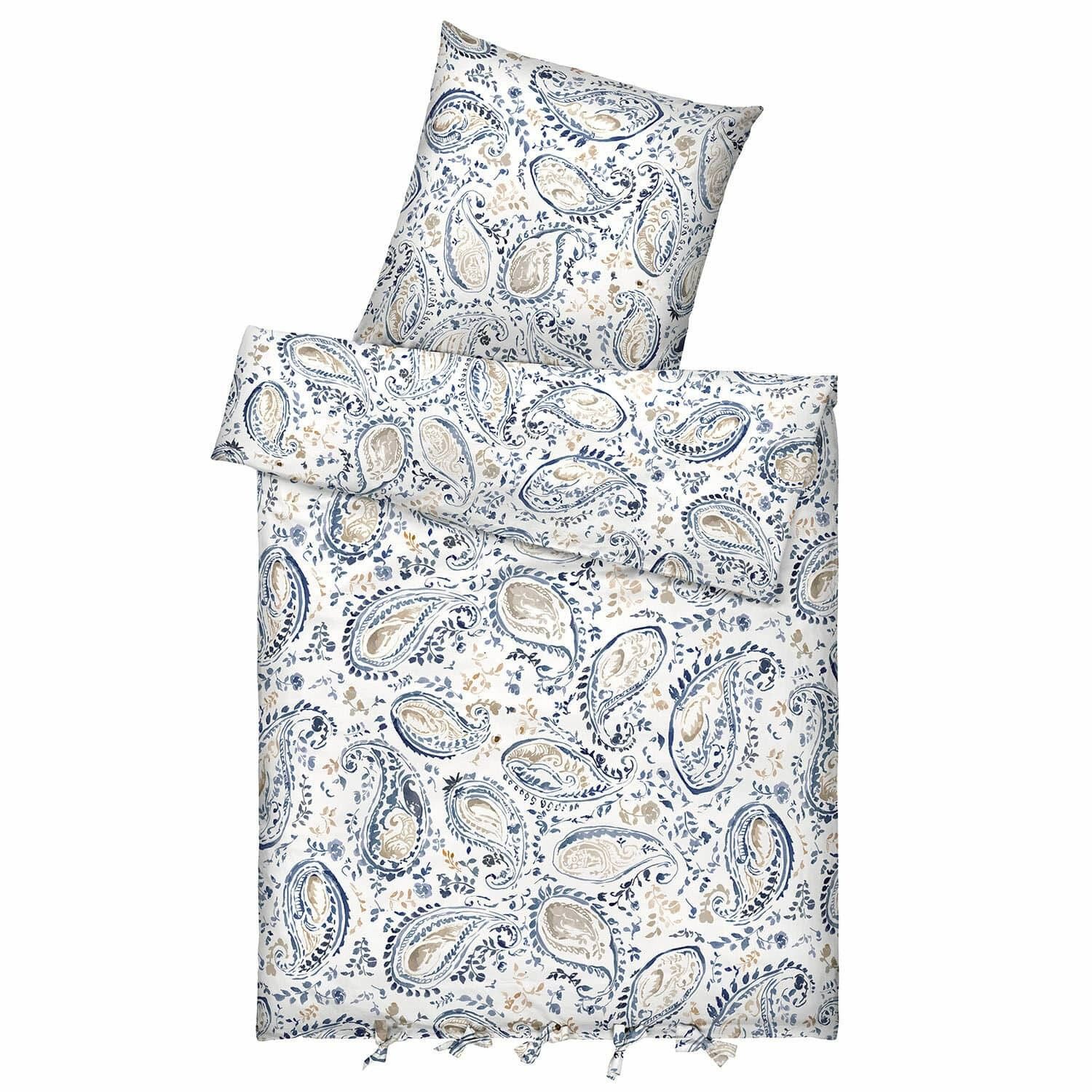 Mirabeau Bettwäsche Bettwäsche Le Perron blau/creme, günstig online kaufen