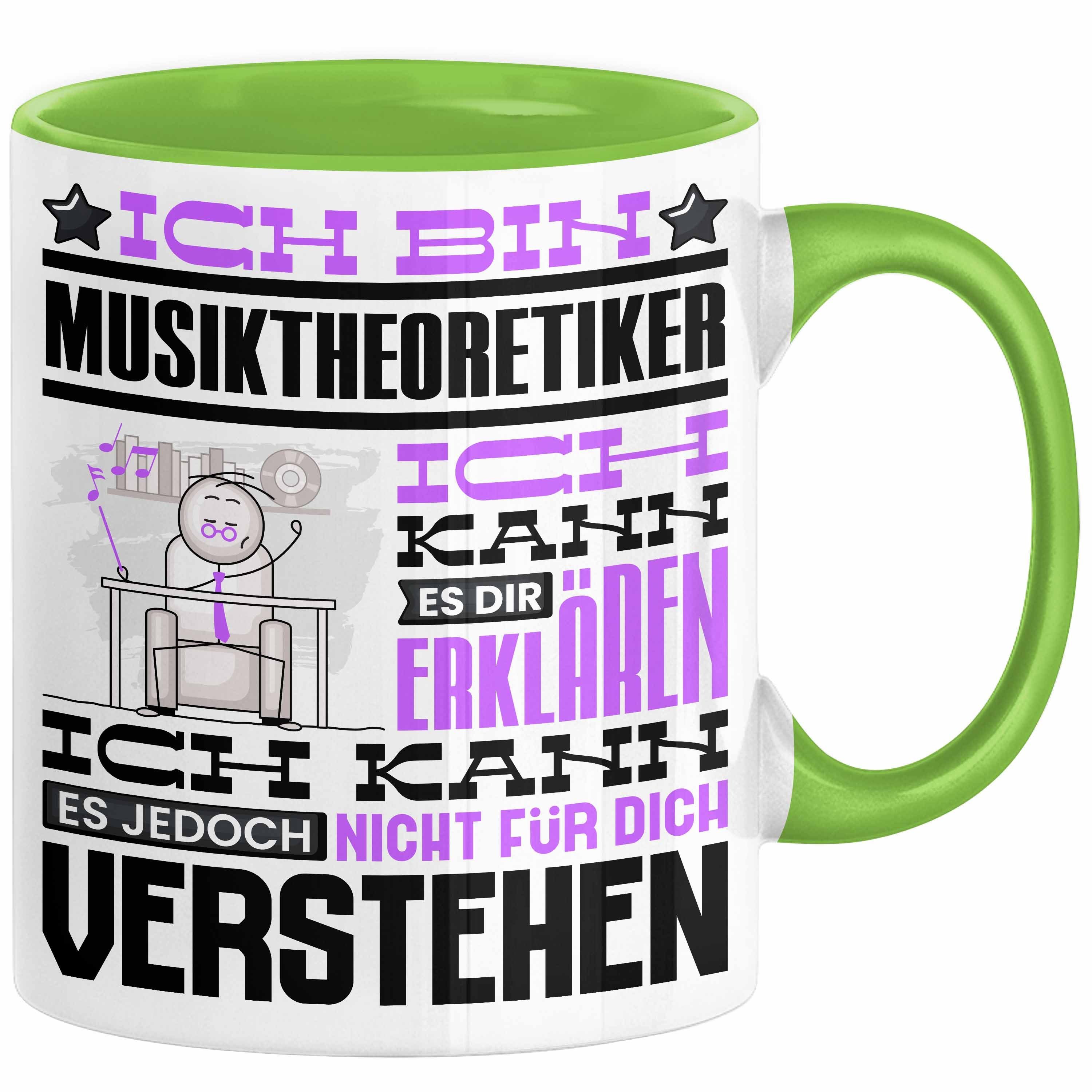 Trendation Tasse Musiktheoretiker Geschenk Tasse Lustige Geschenkdiee für einen Musikth