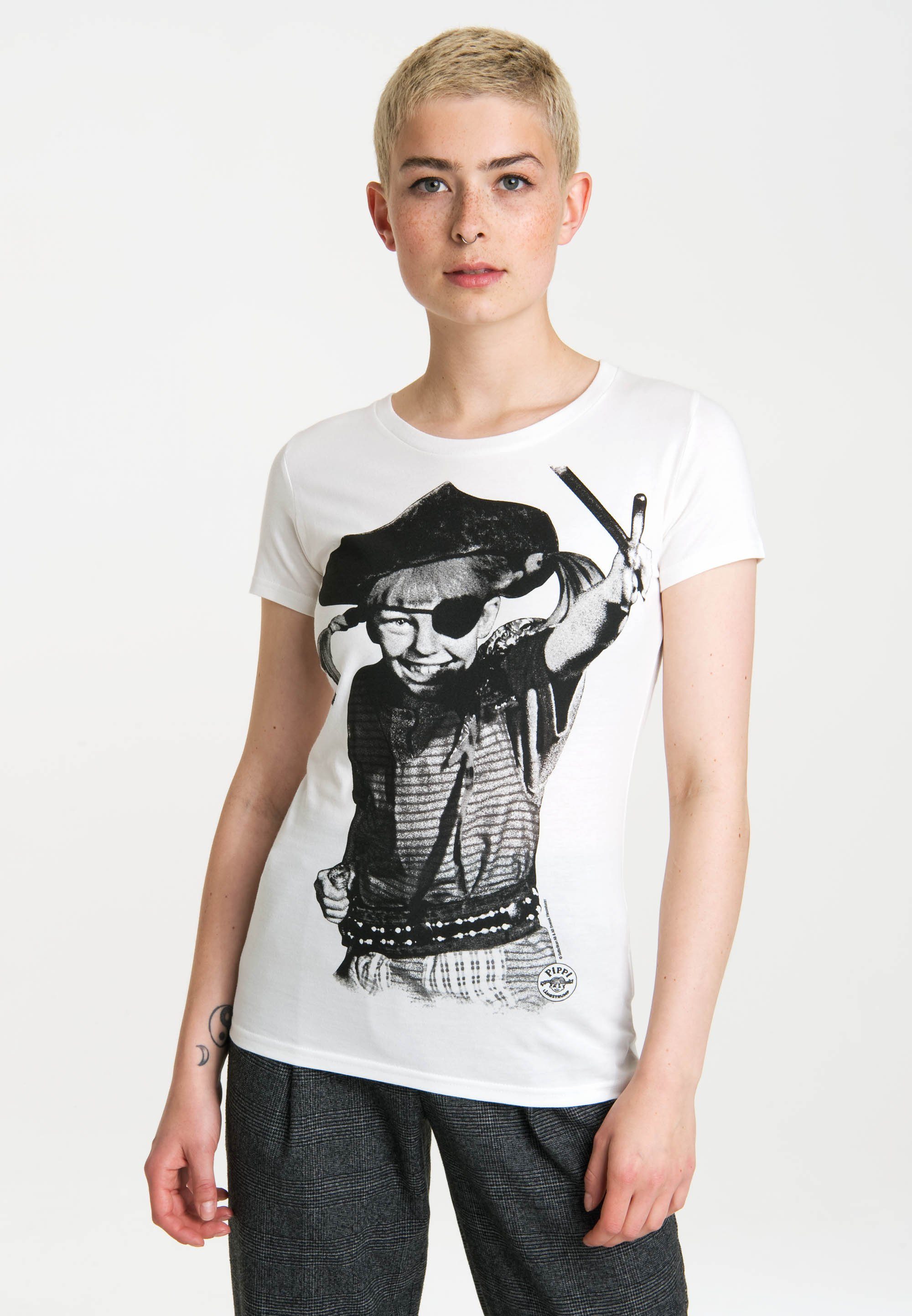 LOGOSHIRT T-Shirt Pippi - Pirat - Pirate - Pippi Langstrumpf mit niedlichem  Frontprint | T-Shirts