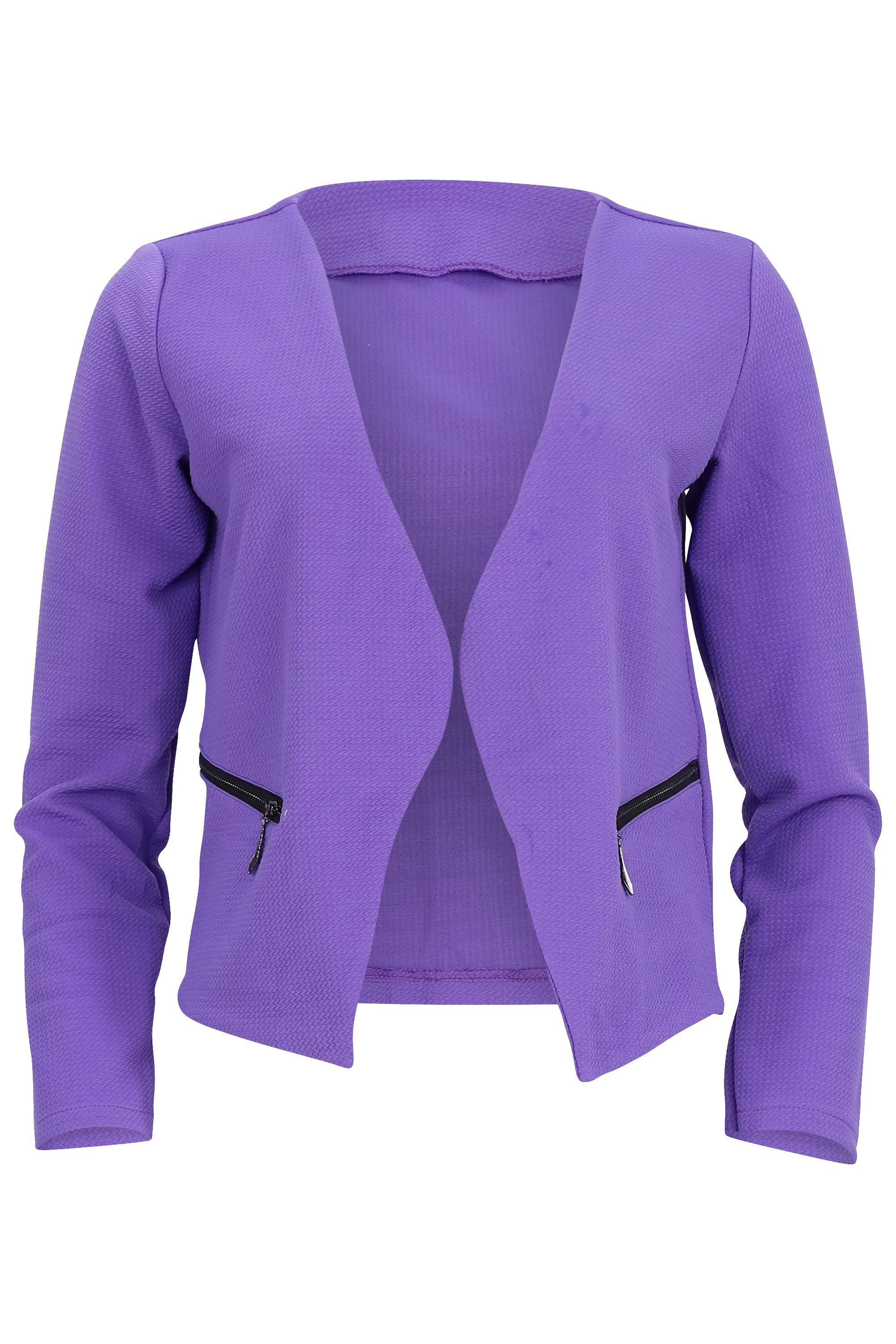 malito more than fashion Jackenblazer malito Damen Blazer ohne Kragen, Sakko im Basic Look, Kurzjacke mit Sweatblazer im Basic-Look