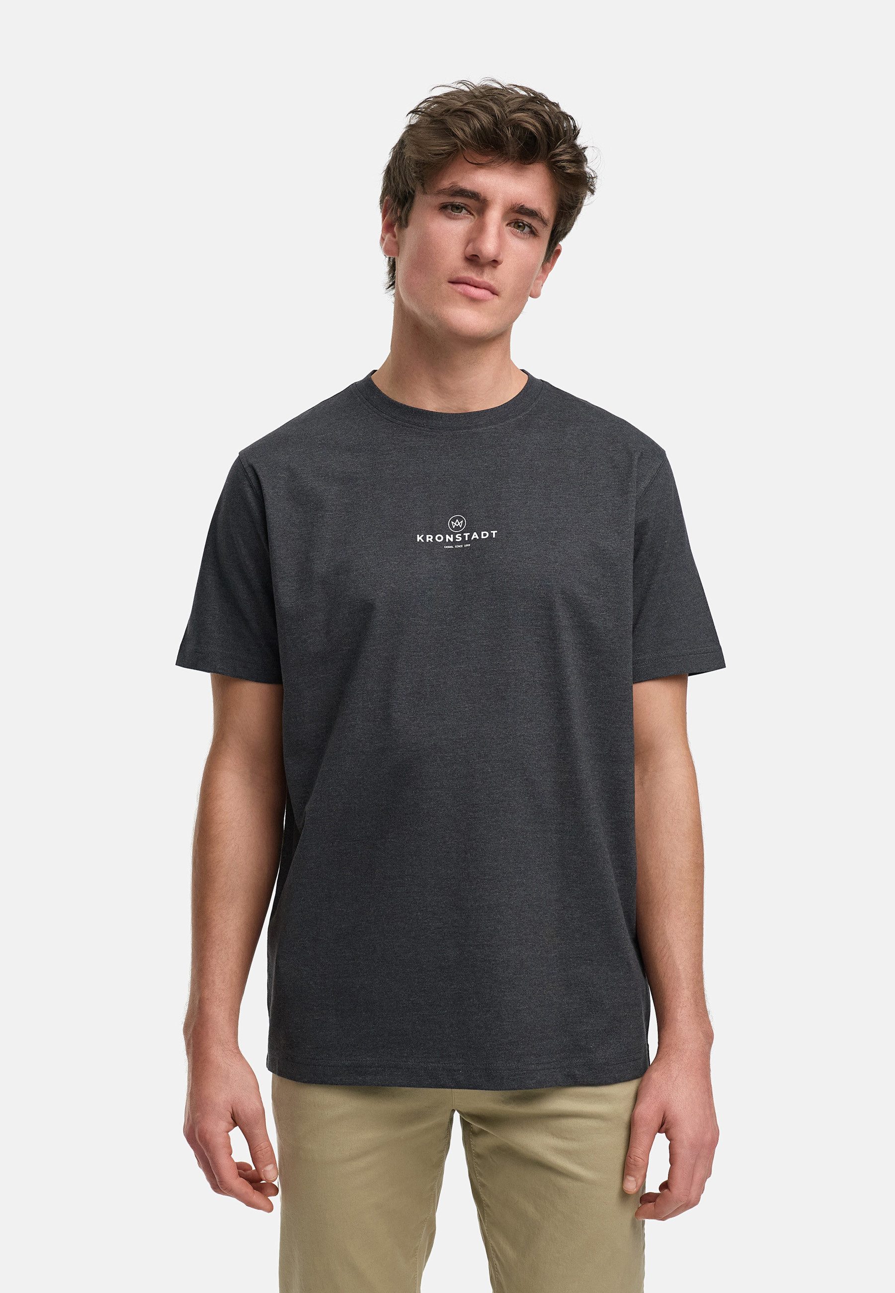 Kronstadt T-Shirt Herren KSConrad Shirt Tee Herrenshirt Organic T-Shirt mit Rundhals-Ausschnitt aus 100% Bio-Baumwolle