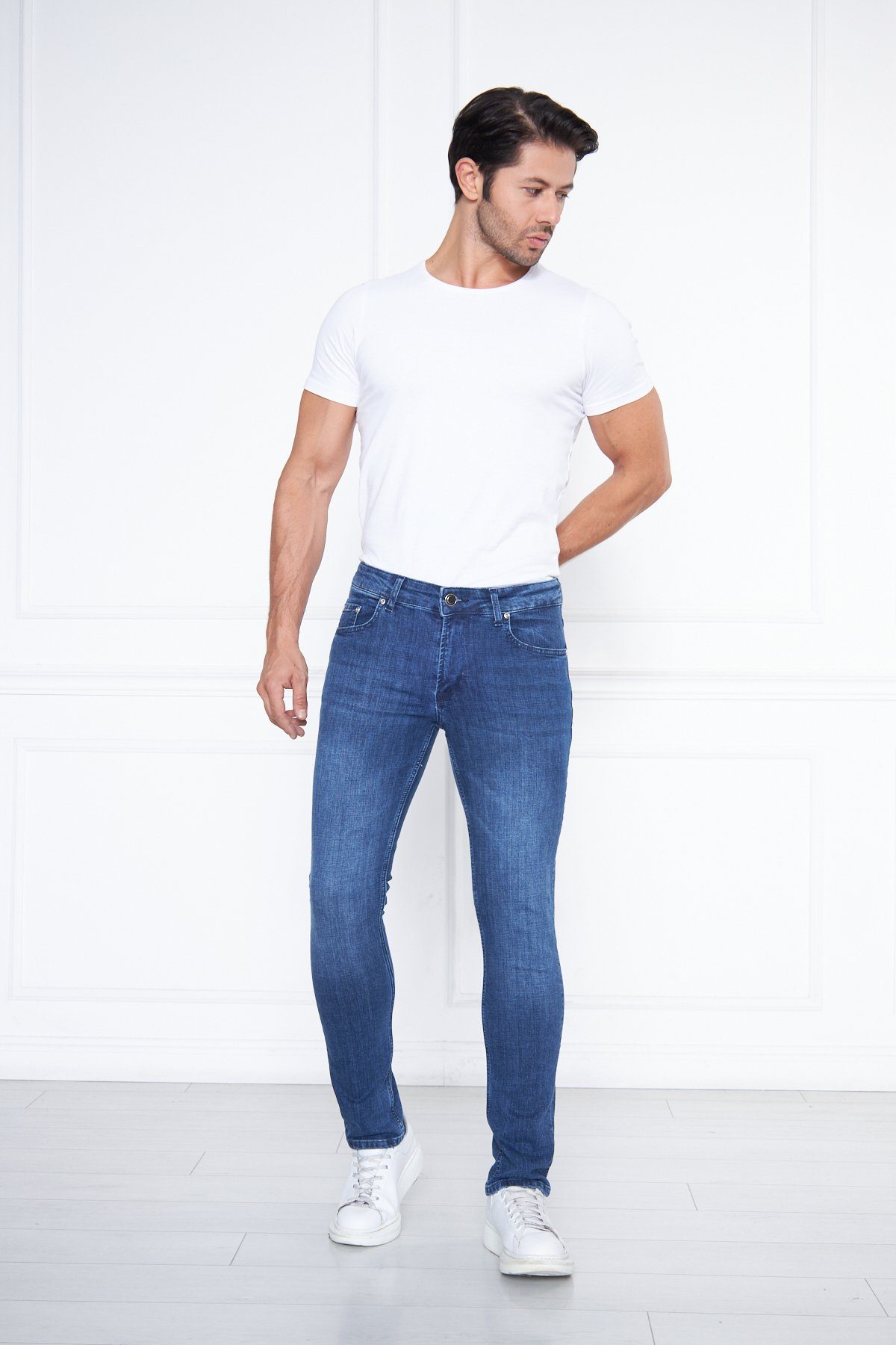 Bruno Barella Slim-fit-Jeans Denim Jeans aus OCS100 zertifizierter Bio Baumwolle