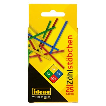 Idena Lernspielzeug Idena 20101 - Zählstäbchen aus Holz, 25er Packung, farbig sortiert