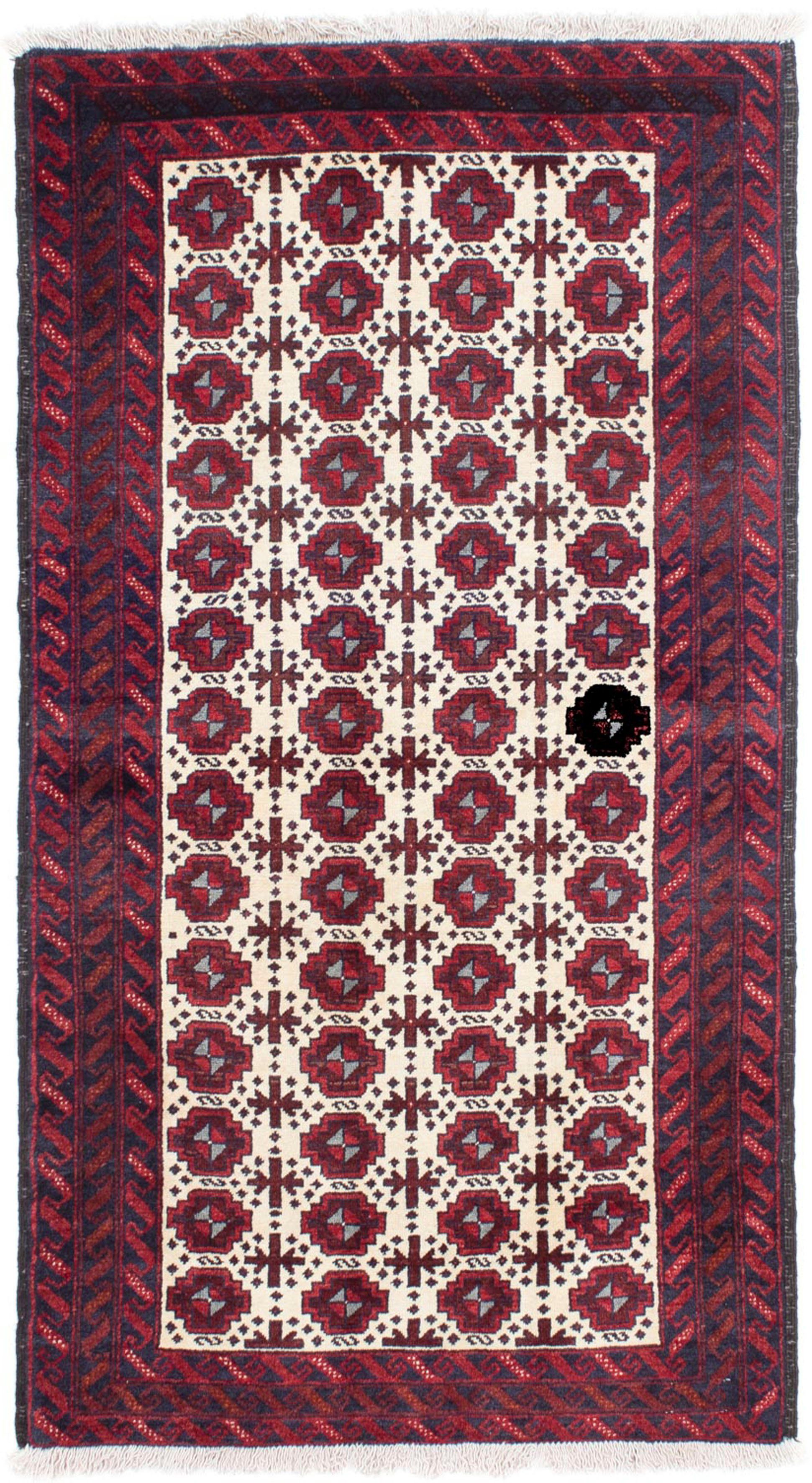 Orientteppich Belutsch - 157 x 90 cm - beige, morgenland, rechteckig, Höhe: 8 mm, Wohnzimmer, Handgeknüpft, Einzelstück mit Zertifikat