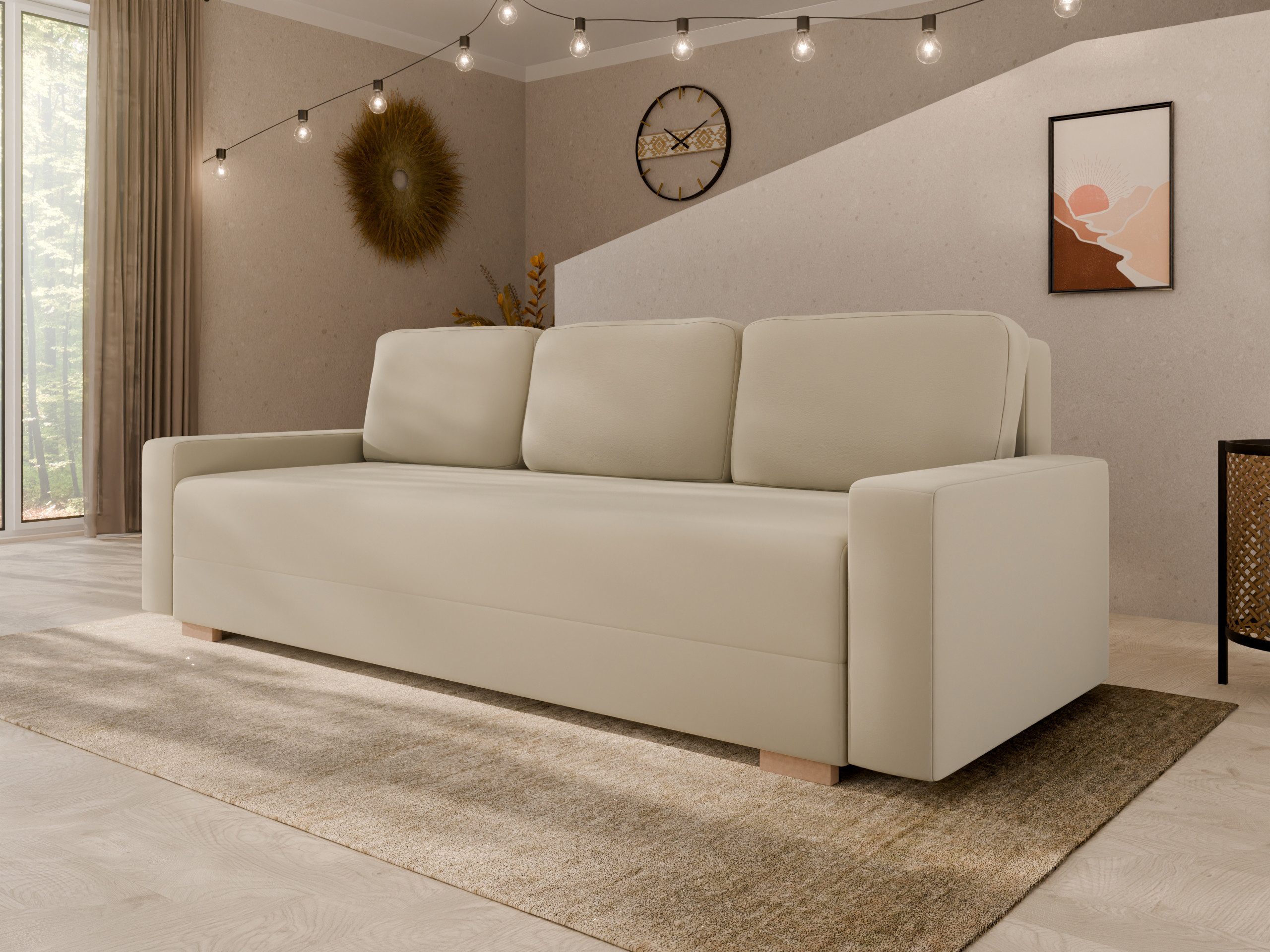PANDA MÖBEL GmbH Schlafsofa 3-Sitzer CELESTE Schlafsofa