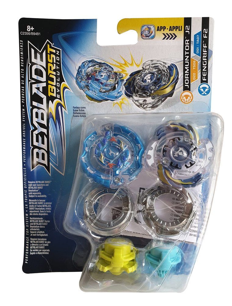 Hasbro Kreisel Beyblade Burst Kreisel 2er Set Jormuntor J2 (2-tlg), mit 2 Kreiseln