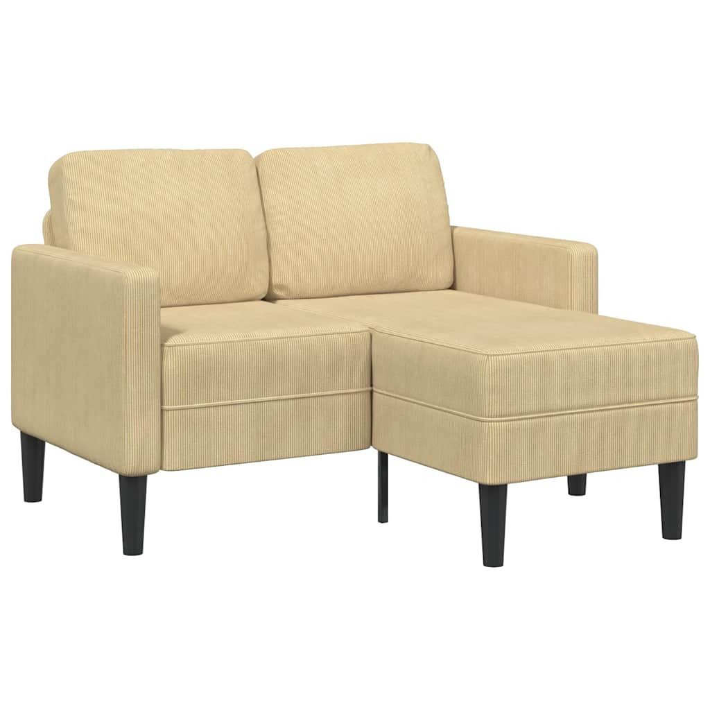 vidaXL Sofa 2-Sitzer-Sofa mit Chaiselongue L-Form günstig online kaufen