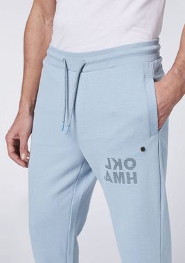 Oklahoma Jeans Sweathose mit kleinem Logodruck