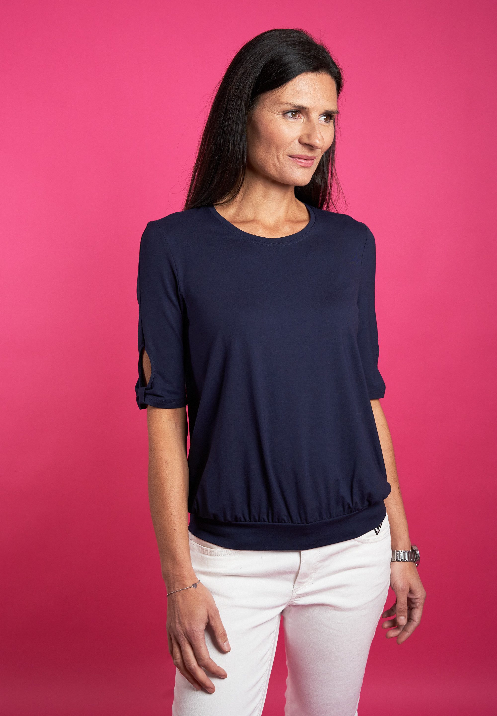 Seidel Moden Rundhalsshirt mit Cut-Out Details, MADE IN GERMANY günstig online kaufen