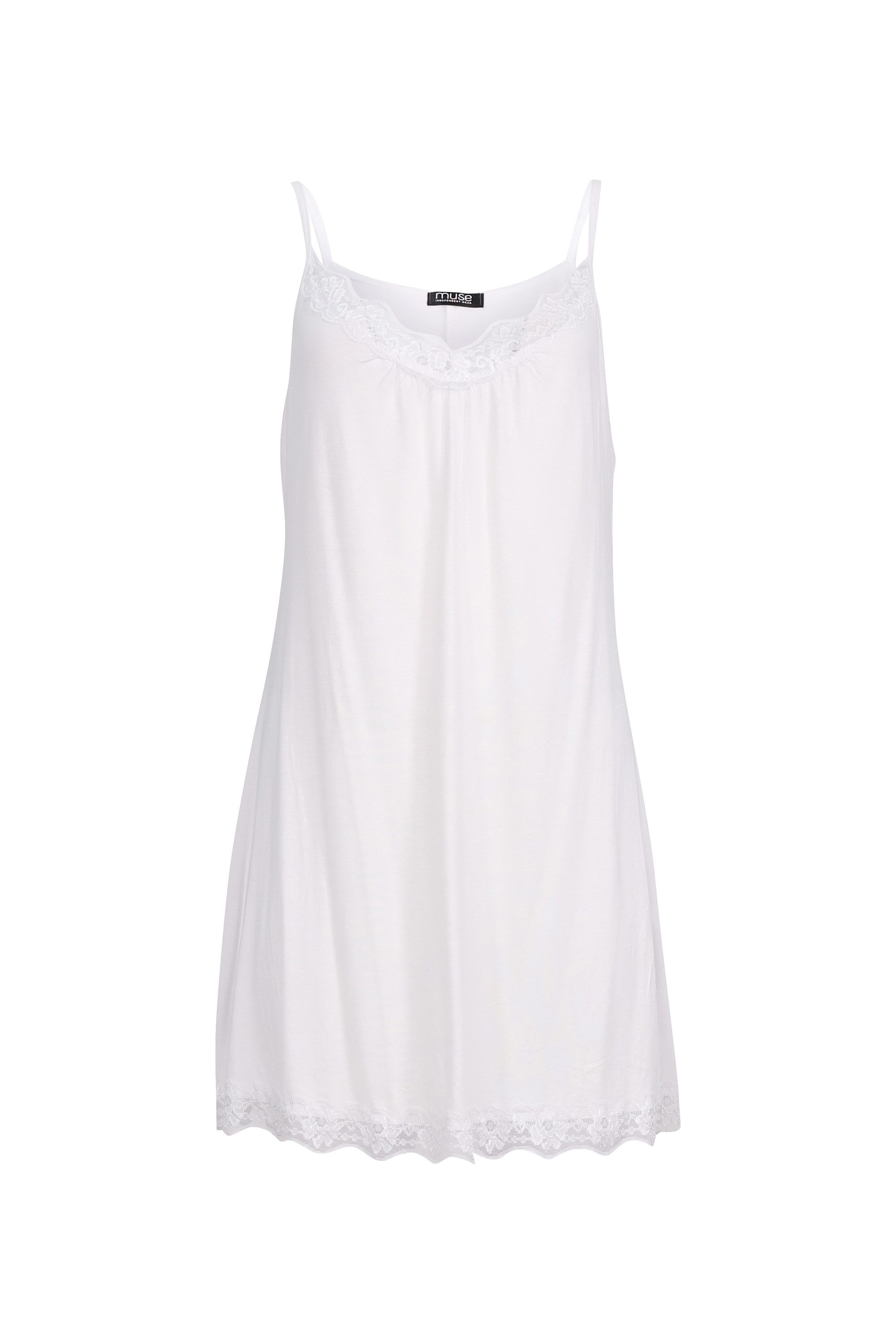 malito more than fashion Longtop 8010 Spahettiträger - Kleid mit Spitze, Na günstig online kaufen
