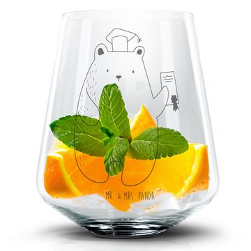 Mr. & Mrs. Panda Cocktailglas Bär Prüfung - Transparent - Geschenk, Prüfungen, Cocktail Glas mit Wu, Premium Glas, Zauberhafte Gravuren