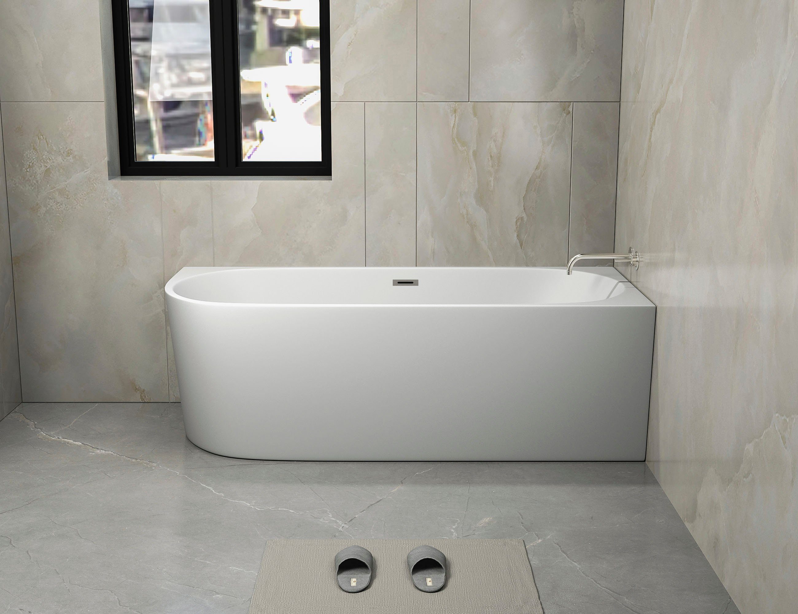 Sanotechnik Badewanne PORTO, 170x75x60 cm