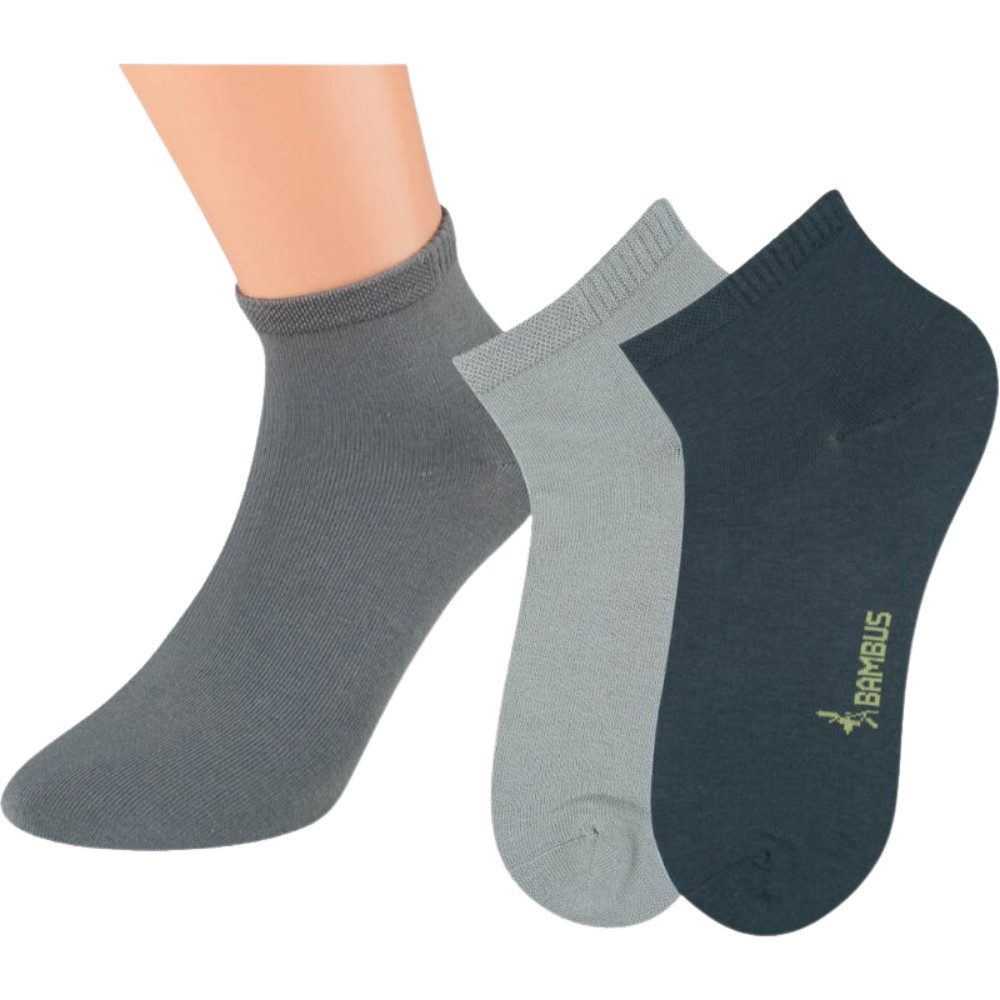RS Harmony Kurzsocken Bambus Viskose Kurzsstrumpf 3 verschiedene Grautöne ( günstig online kaufen