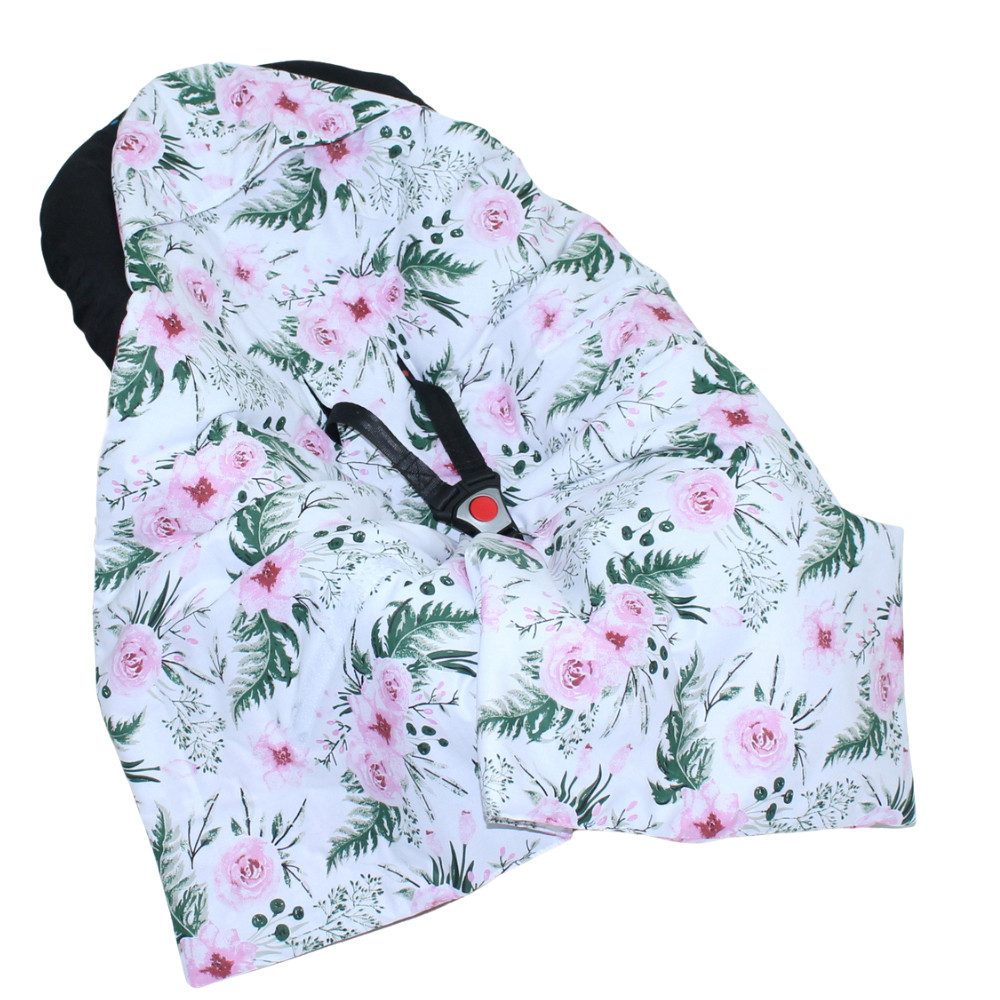 Einschlagdecke Baby Decke Baumwolle mit Kapuze für Babyschale Kindersitz, Primawela
