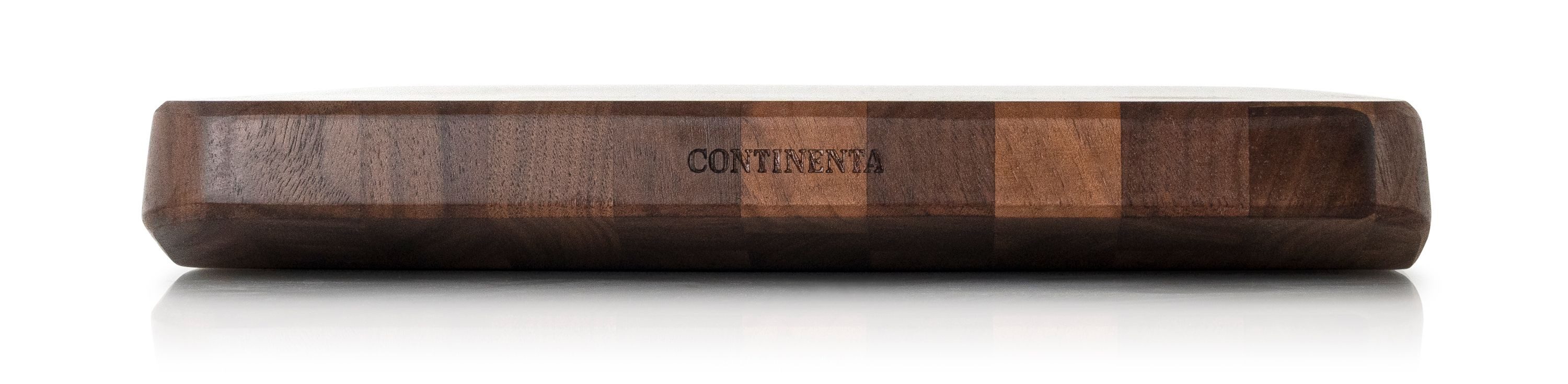 Continenta Kräuterschneidebrett Continenta Schneidebrett Stirnholz Walnuss 38 x 25 x 3 cm robust, Stirnholz – Bild 3 von 4