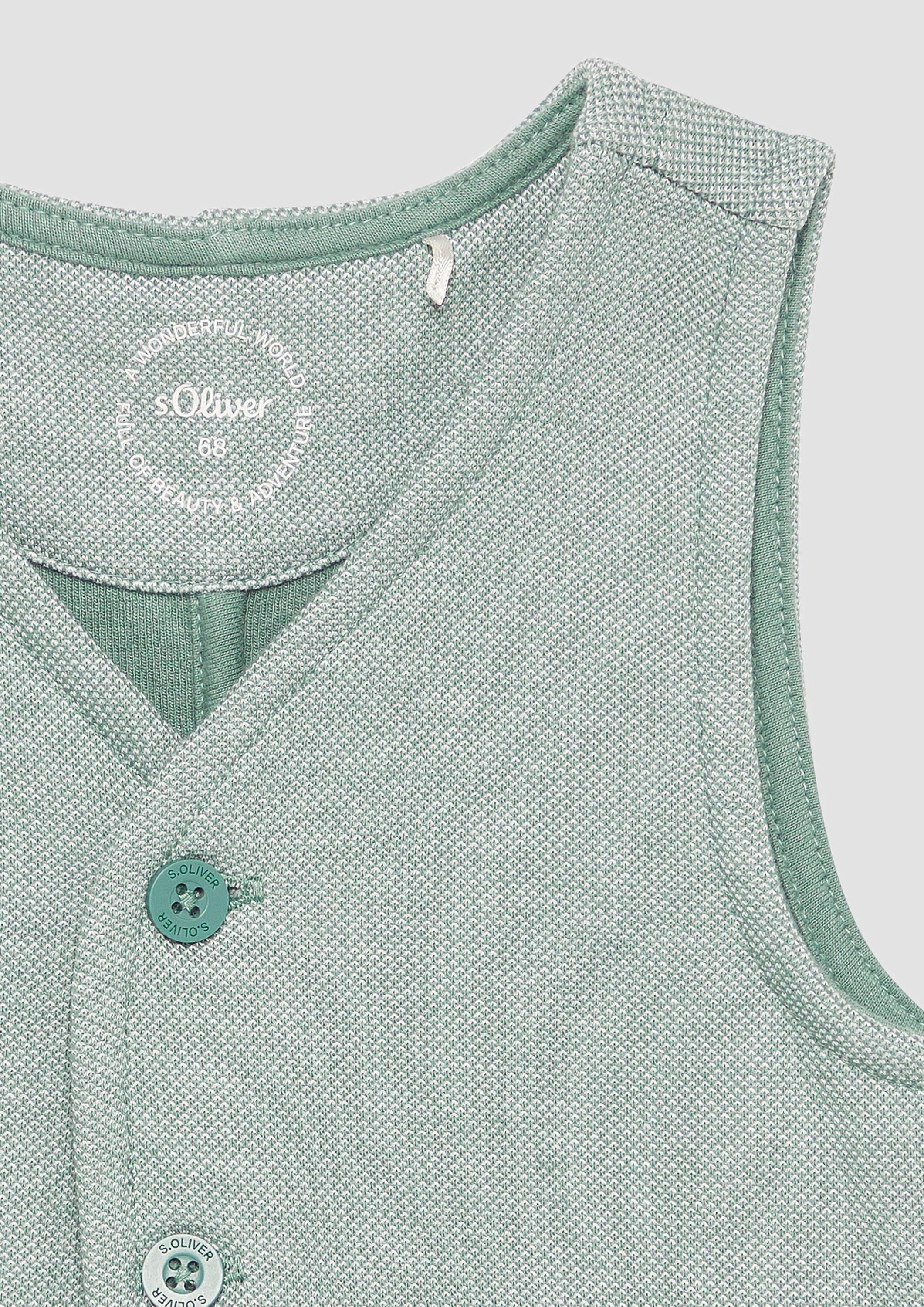 s.Oliver Funktionsweste Indoor-Weste Festive Weste aus strukturierter Sweatware
