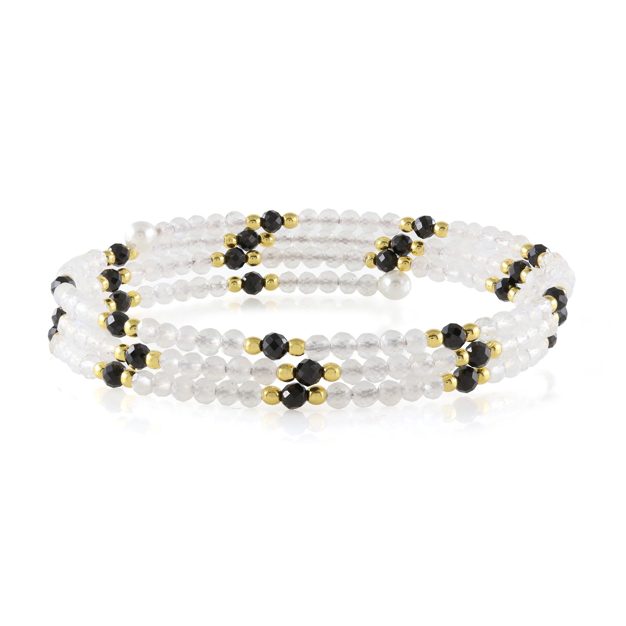 Cavill Armreif Regenbogen Mondstein Spinell Stahlarmreif (1-tlg) günstig online kaufen