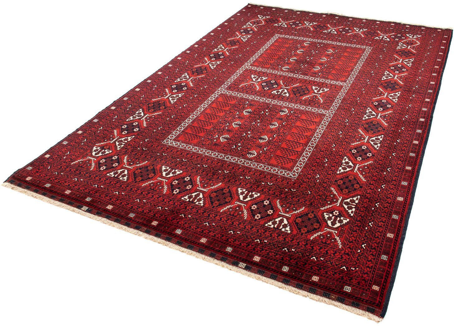 Orientteppich Turkaman - 243 x 160 cm - dunkelrot, morgenland, rechteckig, Höhe: 6 mm, Wohnzimmer, Handgeknüpft, Einzelstück mit Zertifikat