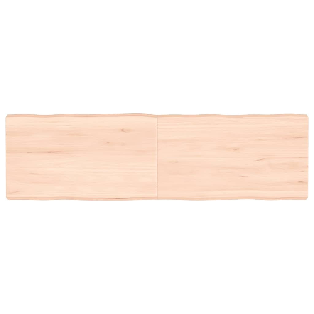 furnicato Tischplatte 140x40x(2-6) cm Massivholz Unbehandelt Baumkante (1 St)