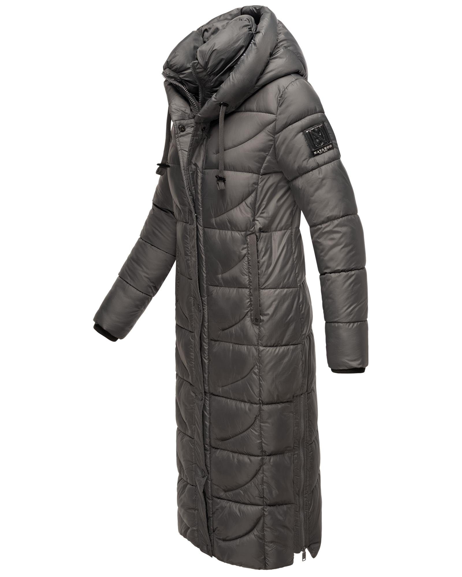 Navahoo Steppmantel Waffelchen Wintermantel mit Gehschlitzen und Kapuze