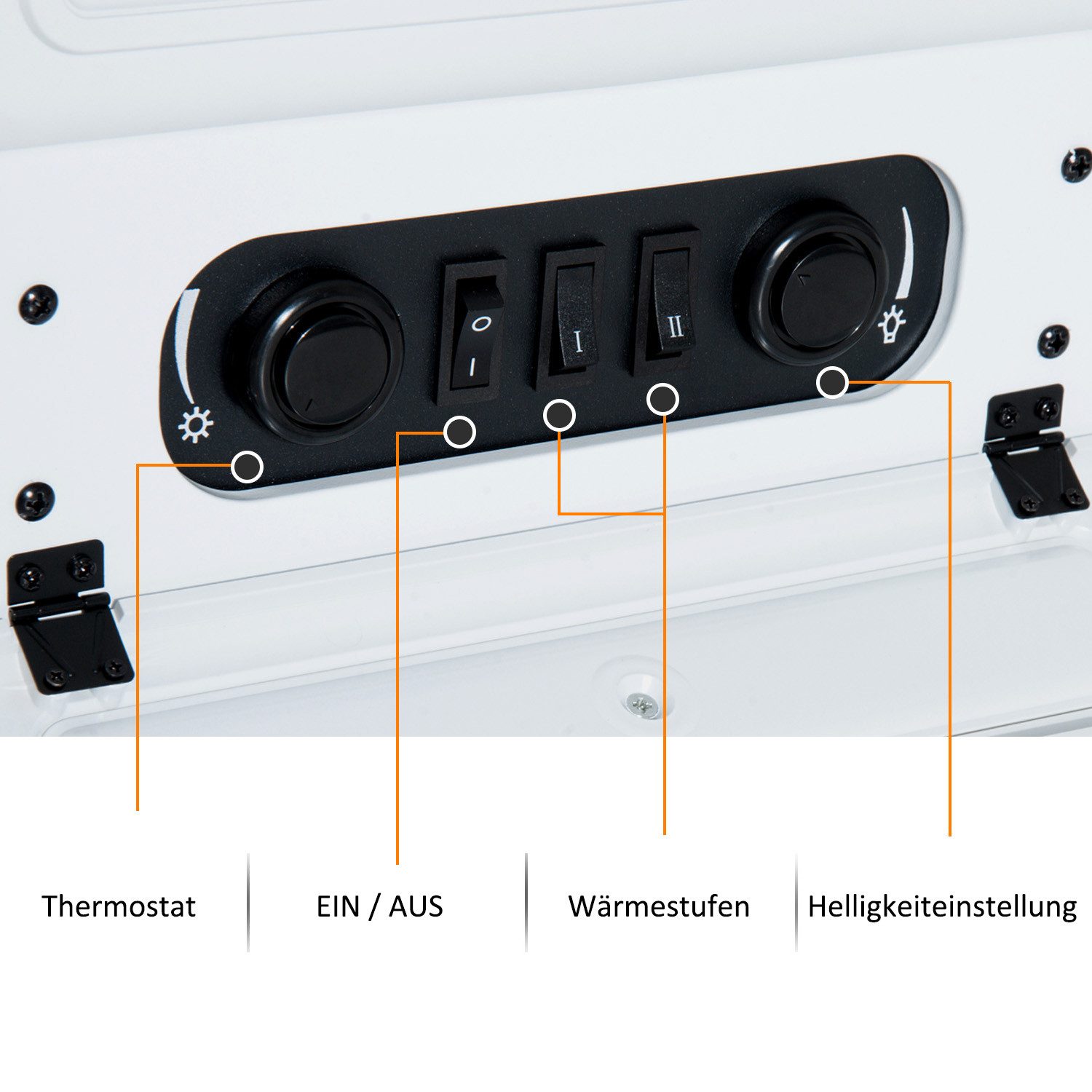 HOMCOM Elektrokamin elektrischer Kamin mit LED Flammeneffekt, 950/1850W Dekokamin – Bild 5 von 5