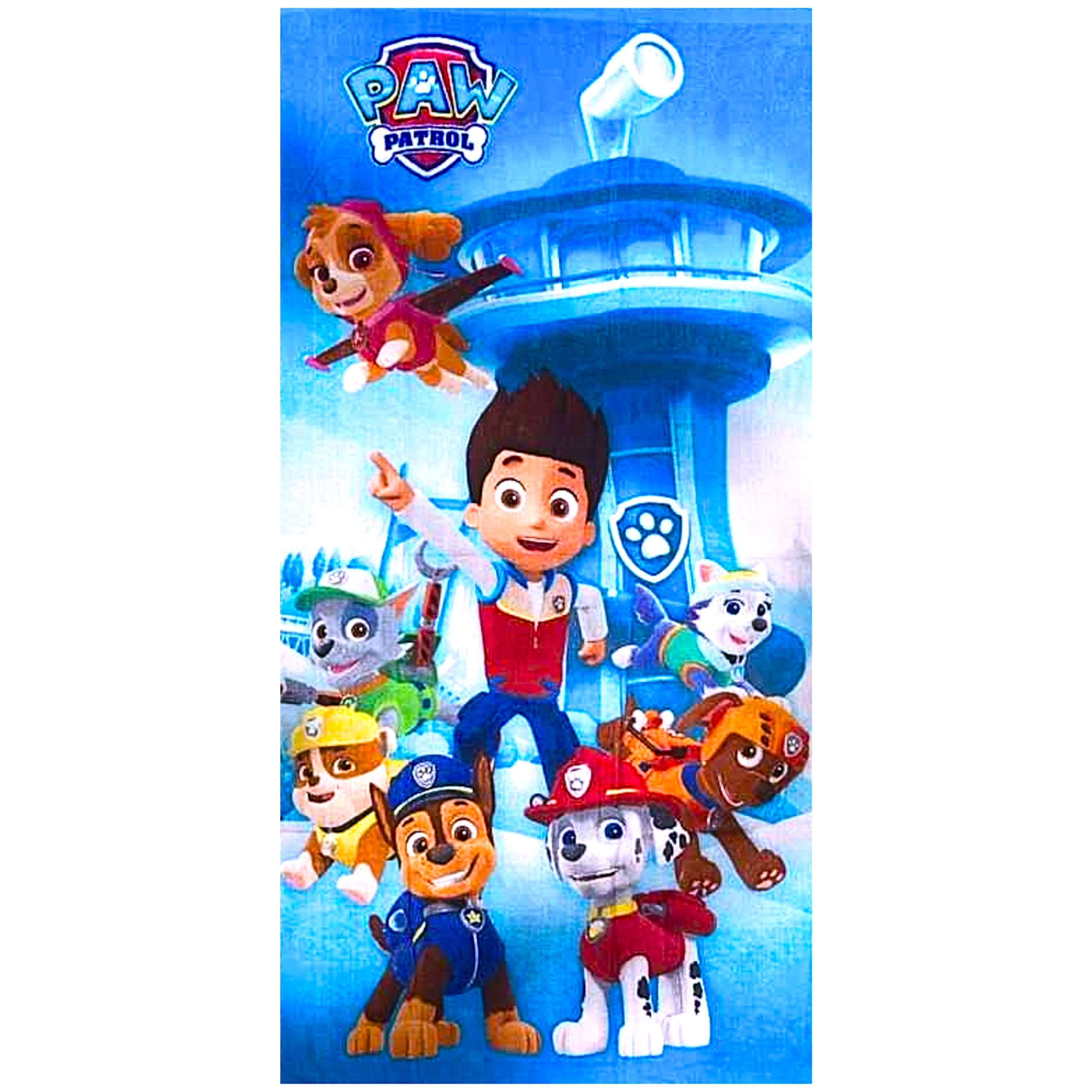PAW PATROL Badetuch PAW Zentrale, Baumwolle, Kinder Strandtuch 70 x 140 cm günstig online kaufen