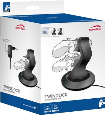Speedlink TWINDOCK Controller-Ladestation (Ladegerät mit A/C Adapter für PS4)