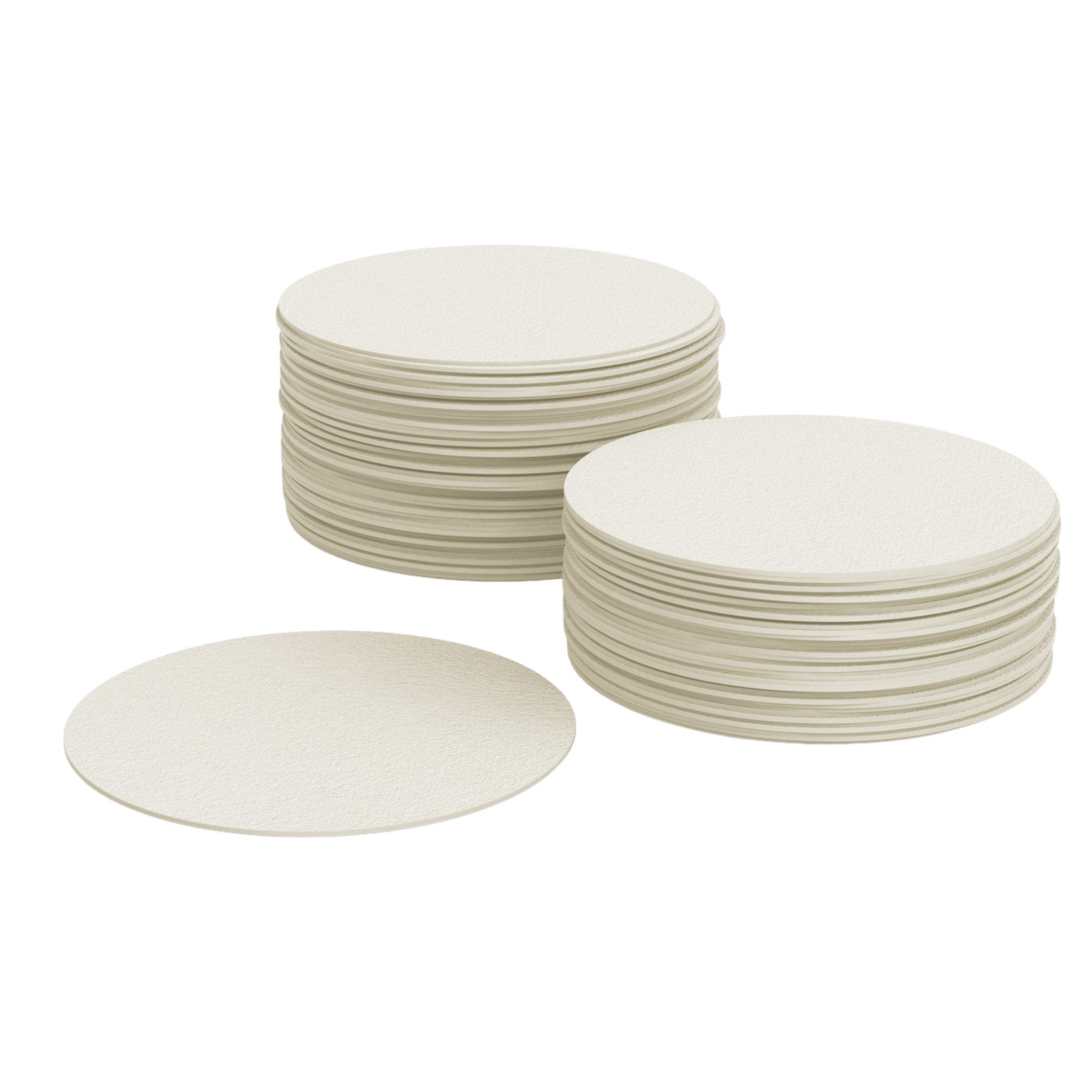 FLYERALARM Bierdeckel Blanko Rund I 50 Stück I Basteln & Beschriften, 10 cm, Beige