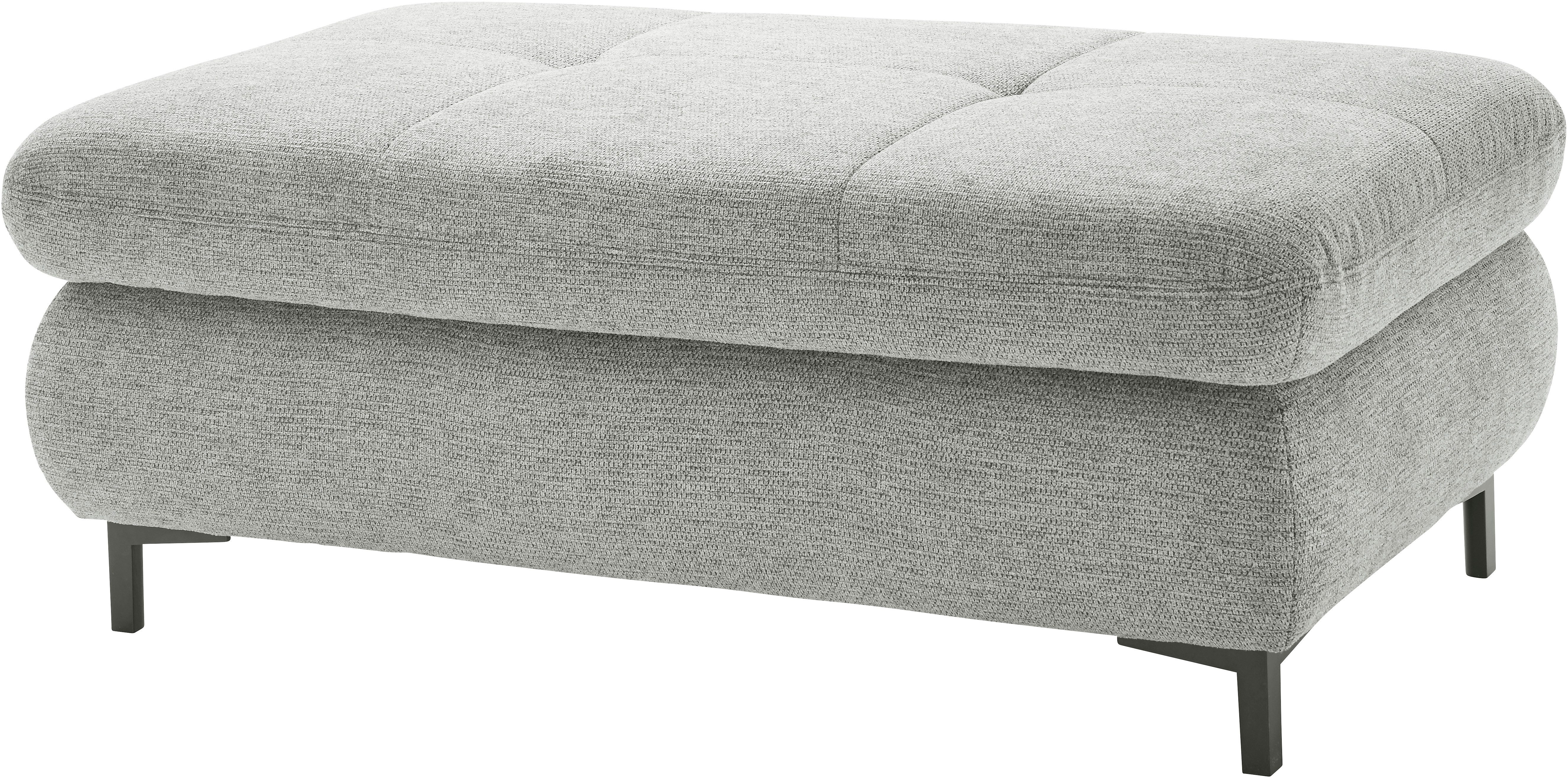 set one by Musterring Hocker SO 3400, Metallfuß schwarz, verschiedene Farben, Aufklappfunktion, B129 x T64cm
