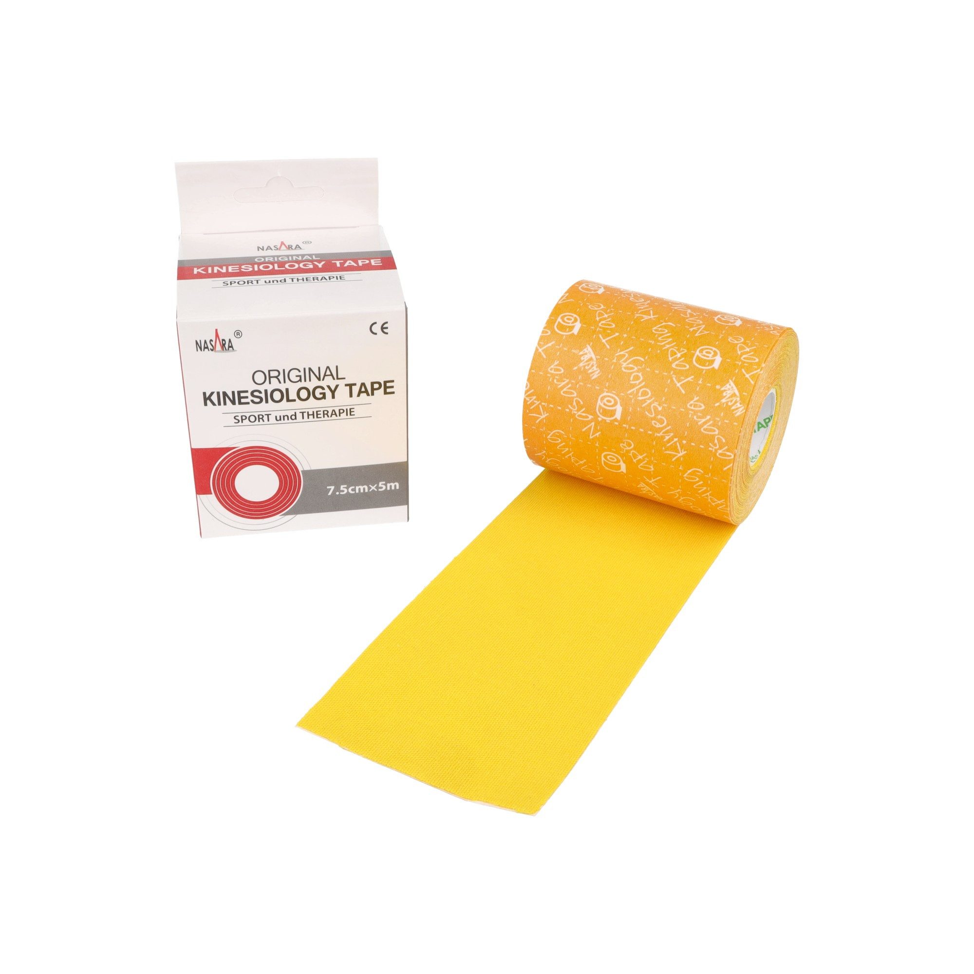 NASARA Kinesiologie-Tape 7,5cm x 5m in 9 Farben